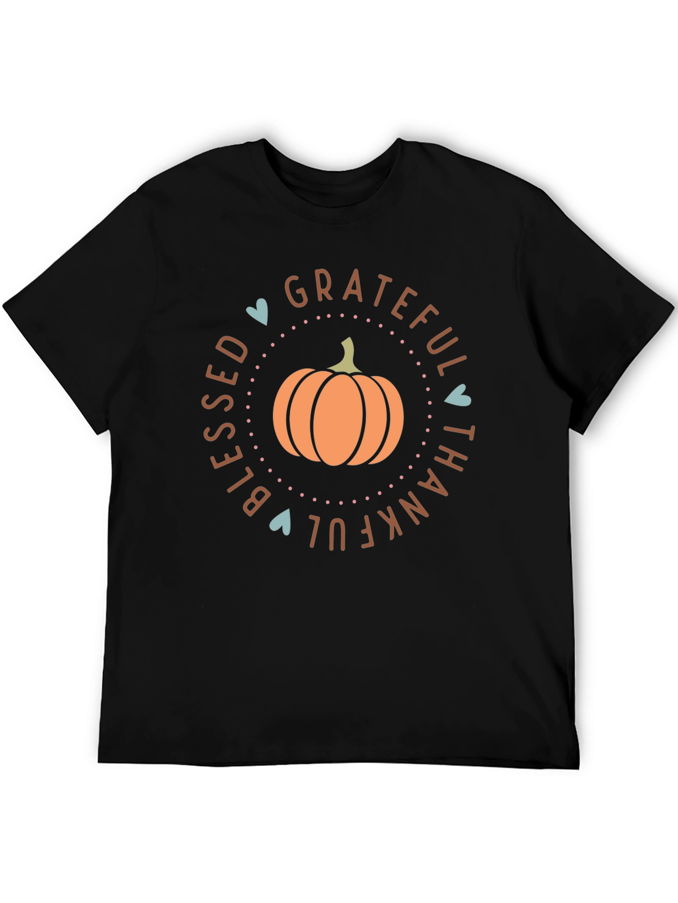 Grateful Blessed Thankful Pumpkin T-Shirt