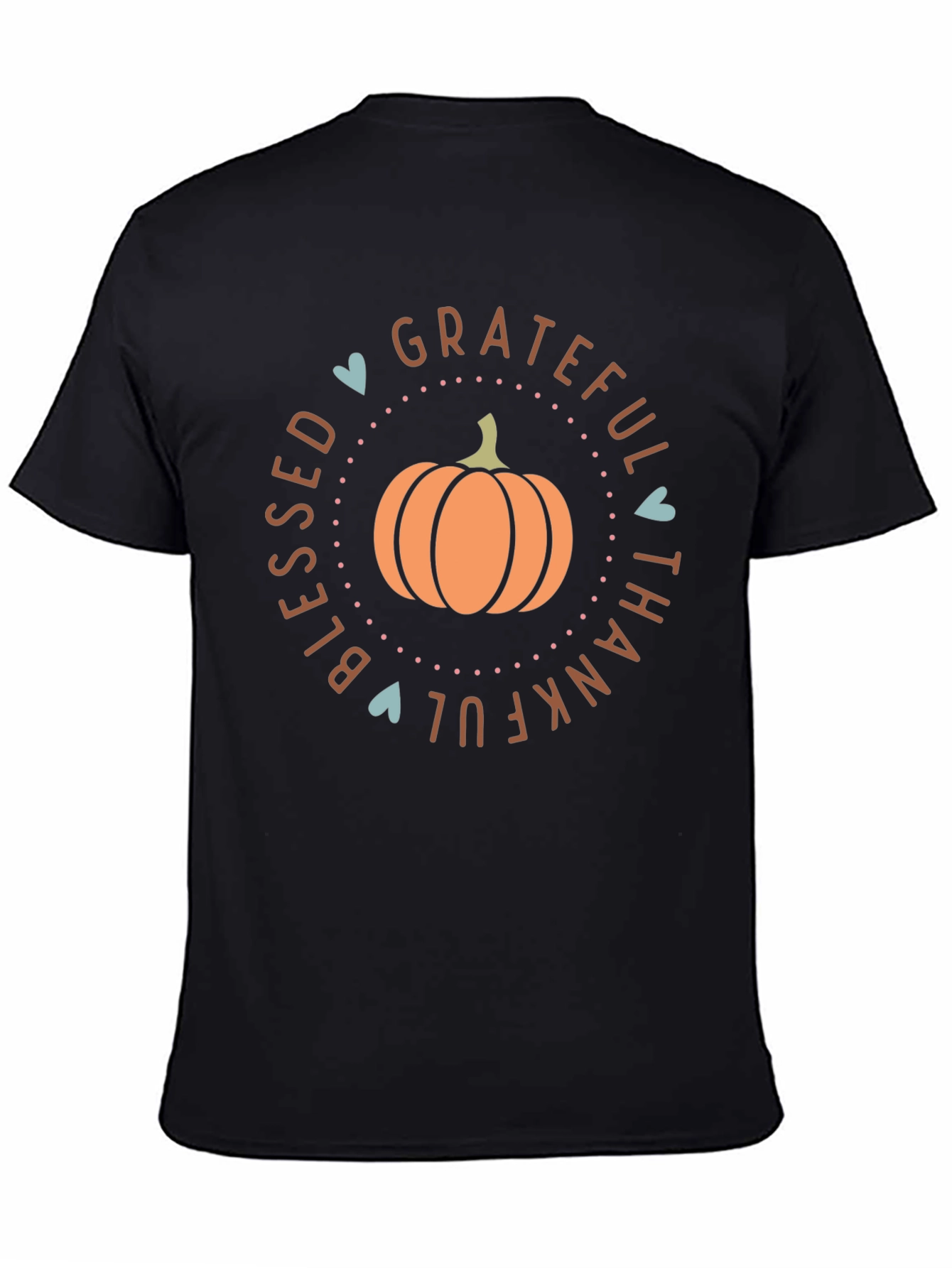 Grateful Blessed Thankful Pumpkin T-Shirt
