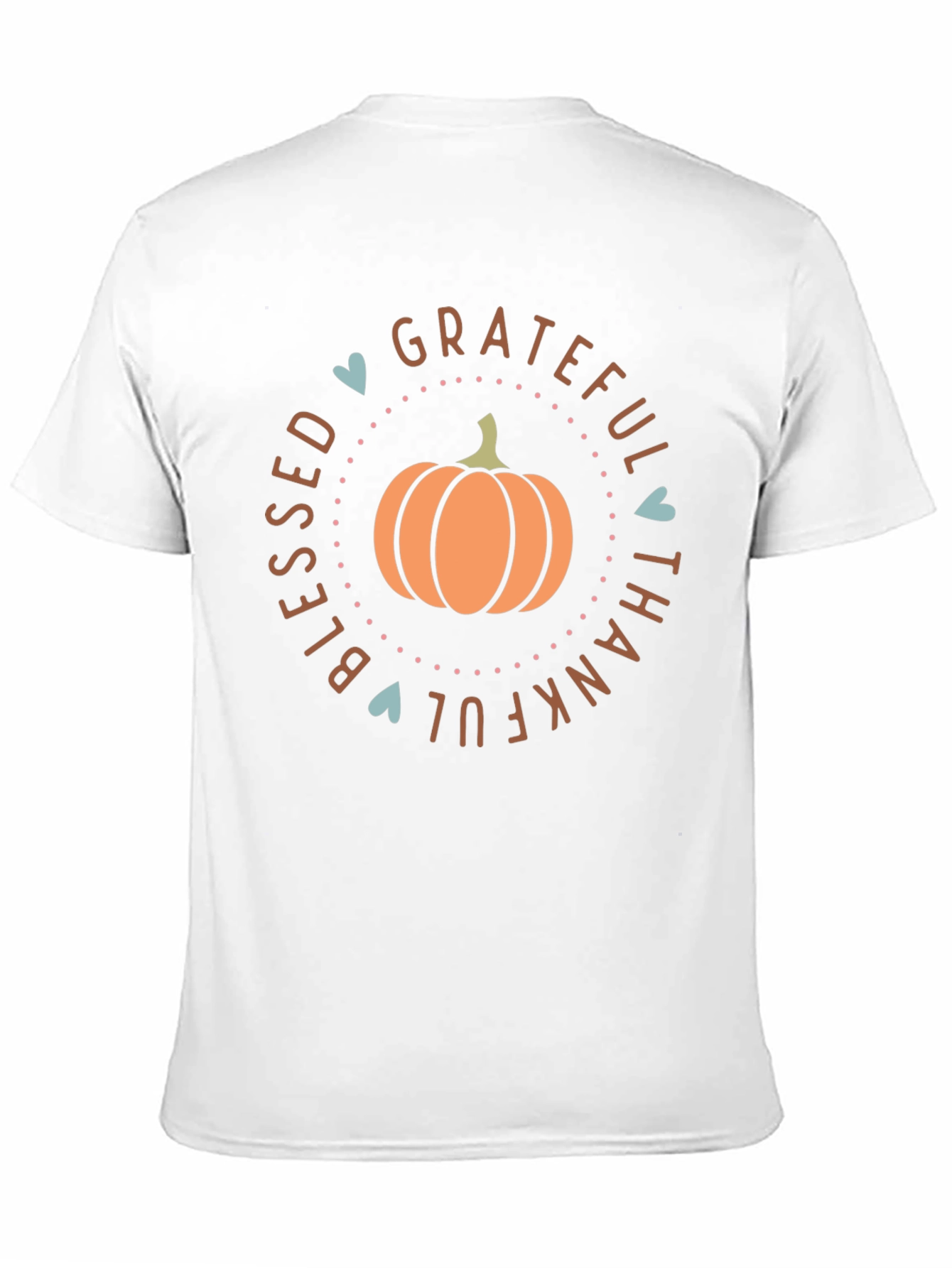 Grateful Blessed Thankful Pumpkin T-Shirt