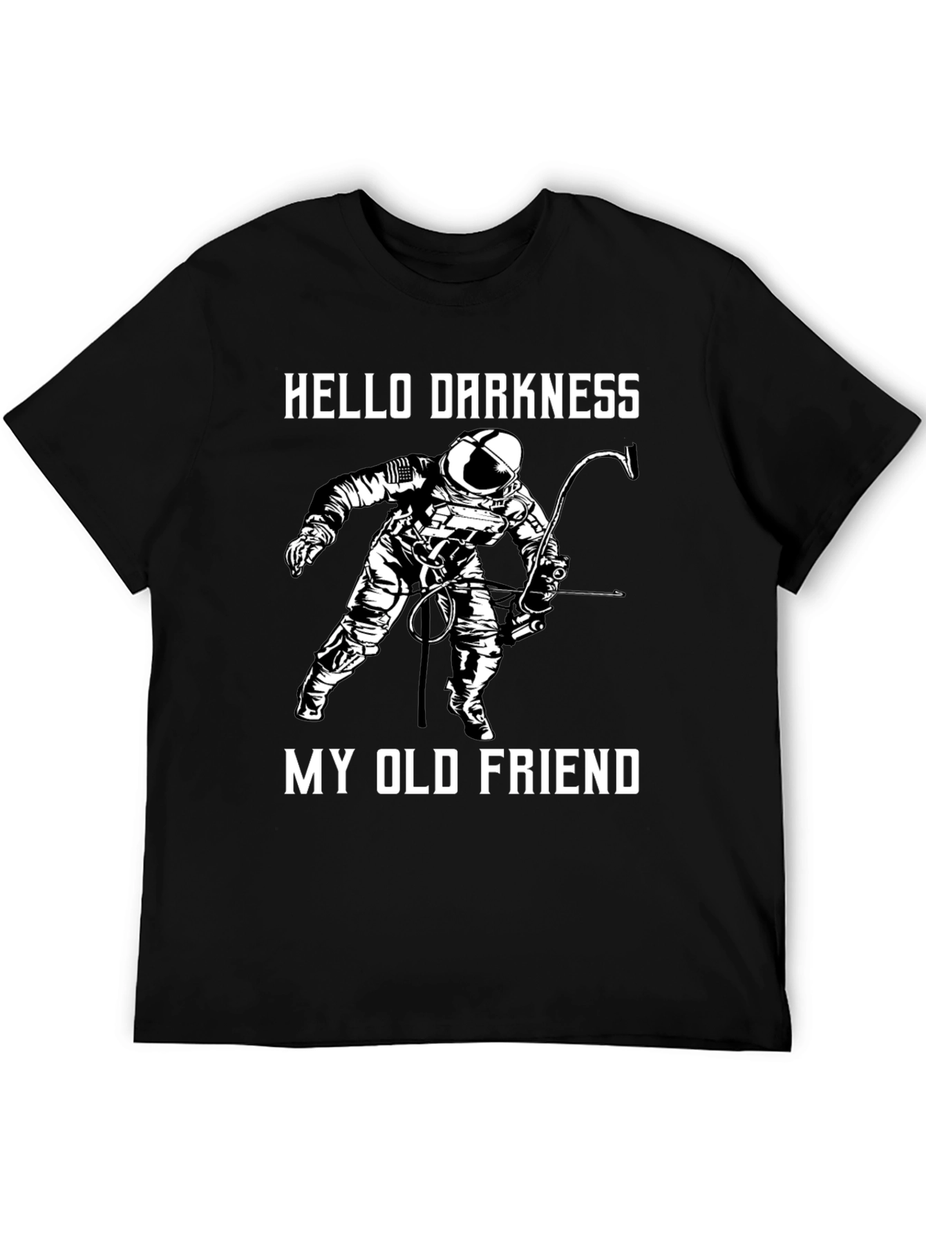 Hello Darkness Astronaut Graphic T-Shirt
