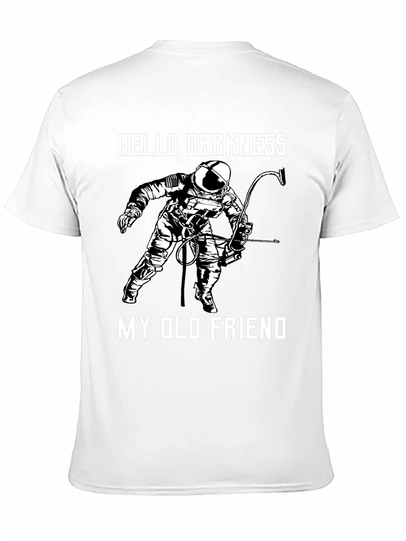 Hello Darkness Astronaut Graphic T-Shirt