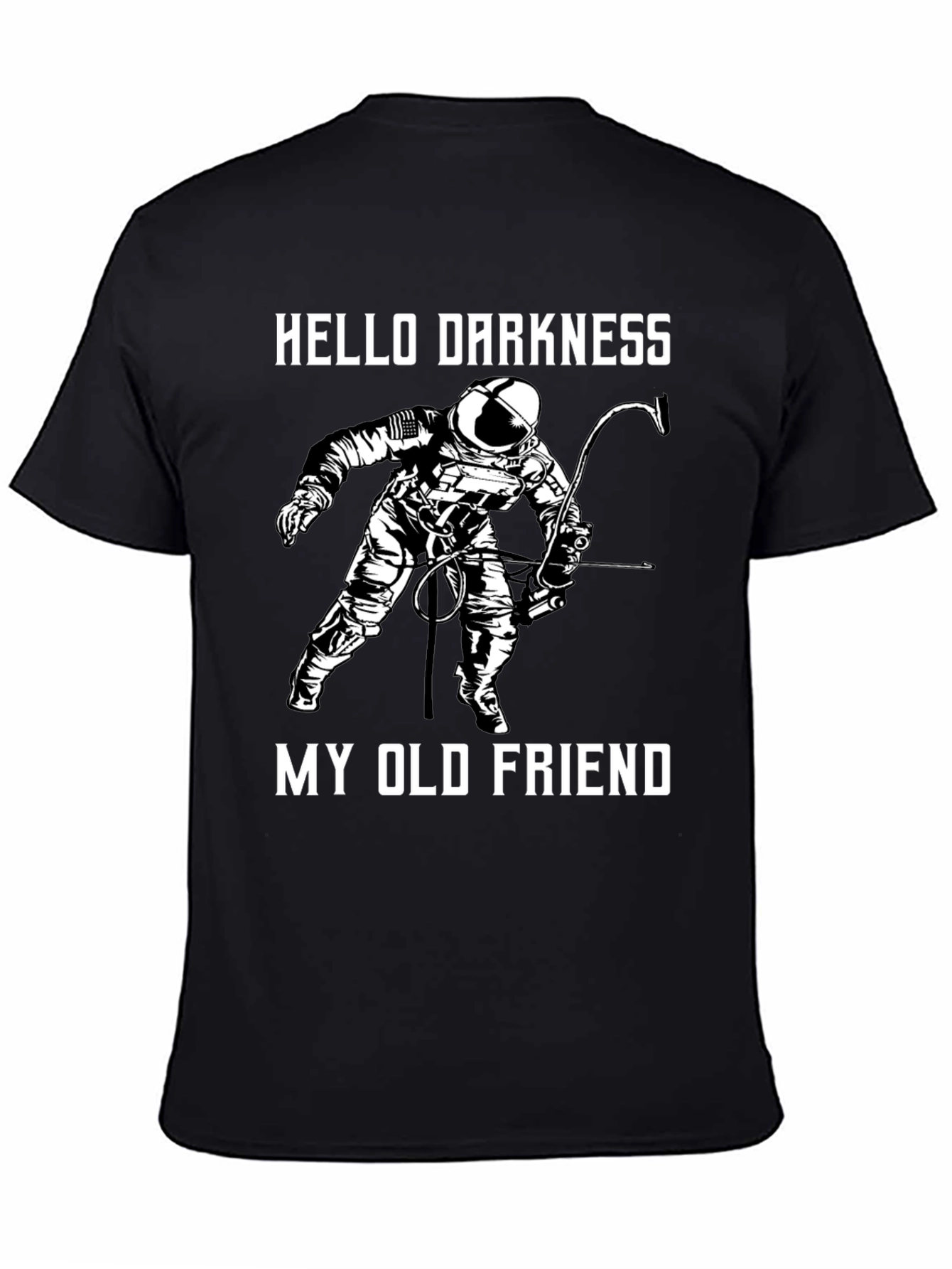Hello Darkness Astronaut Graphic T-Shirt