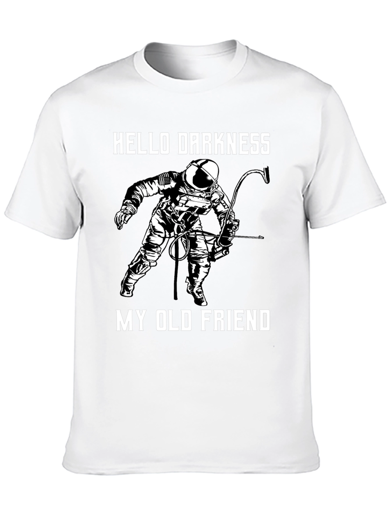 Hello Darkness Astronaut Graphic T-Shirt