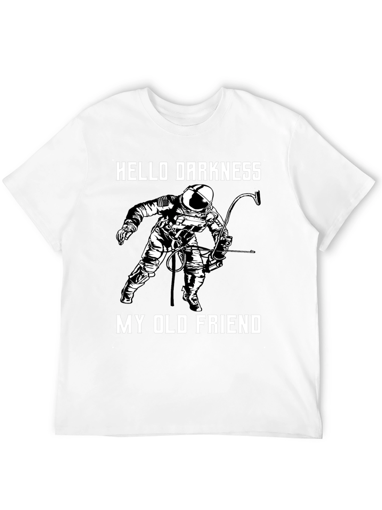 Hello Darkness Astronaut Graphic T-Shirt