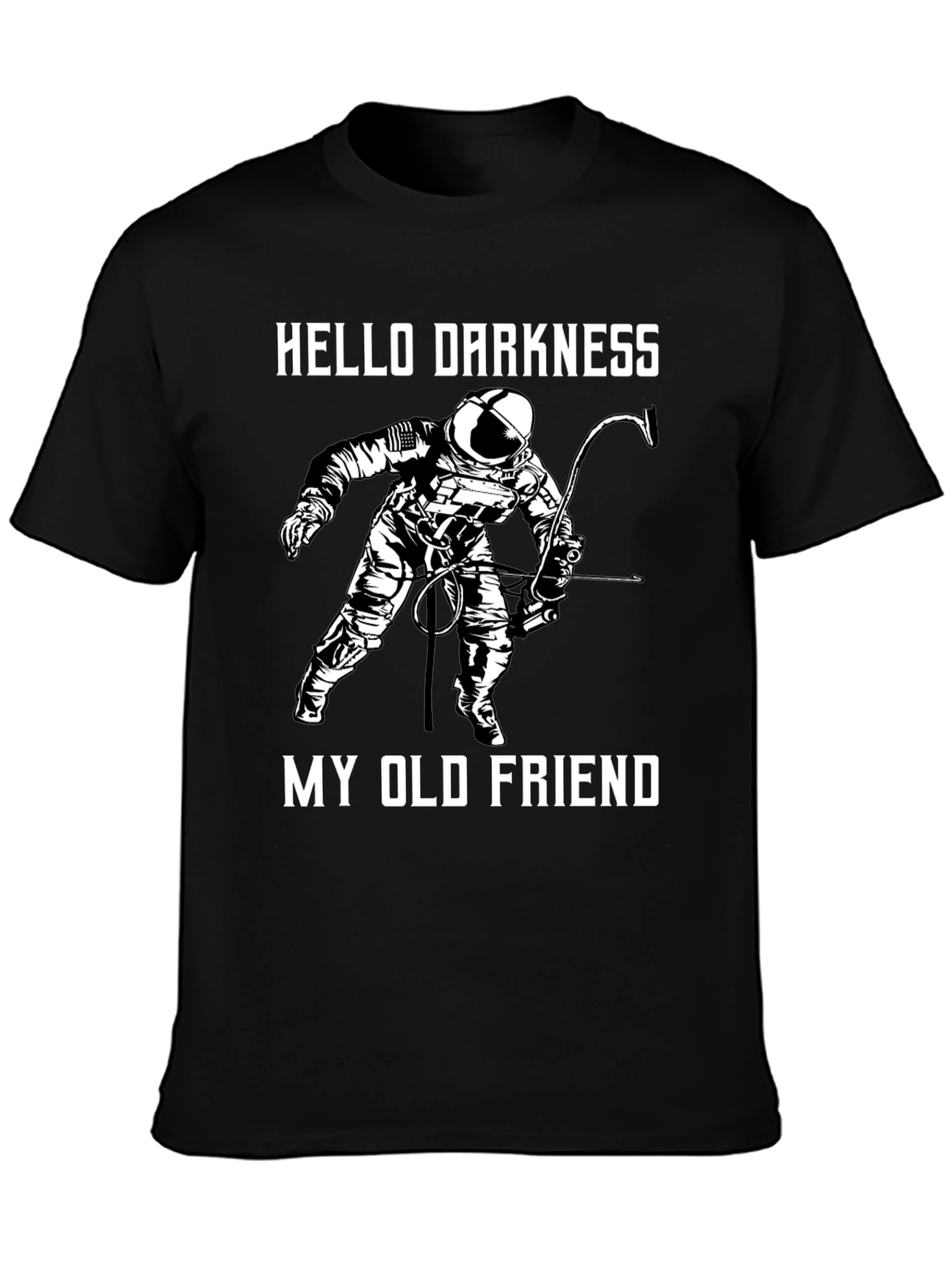 Hello Darkness Astronaut Graphic T-Shirt