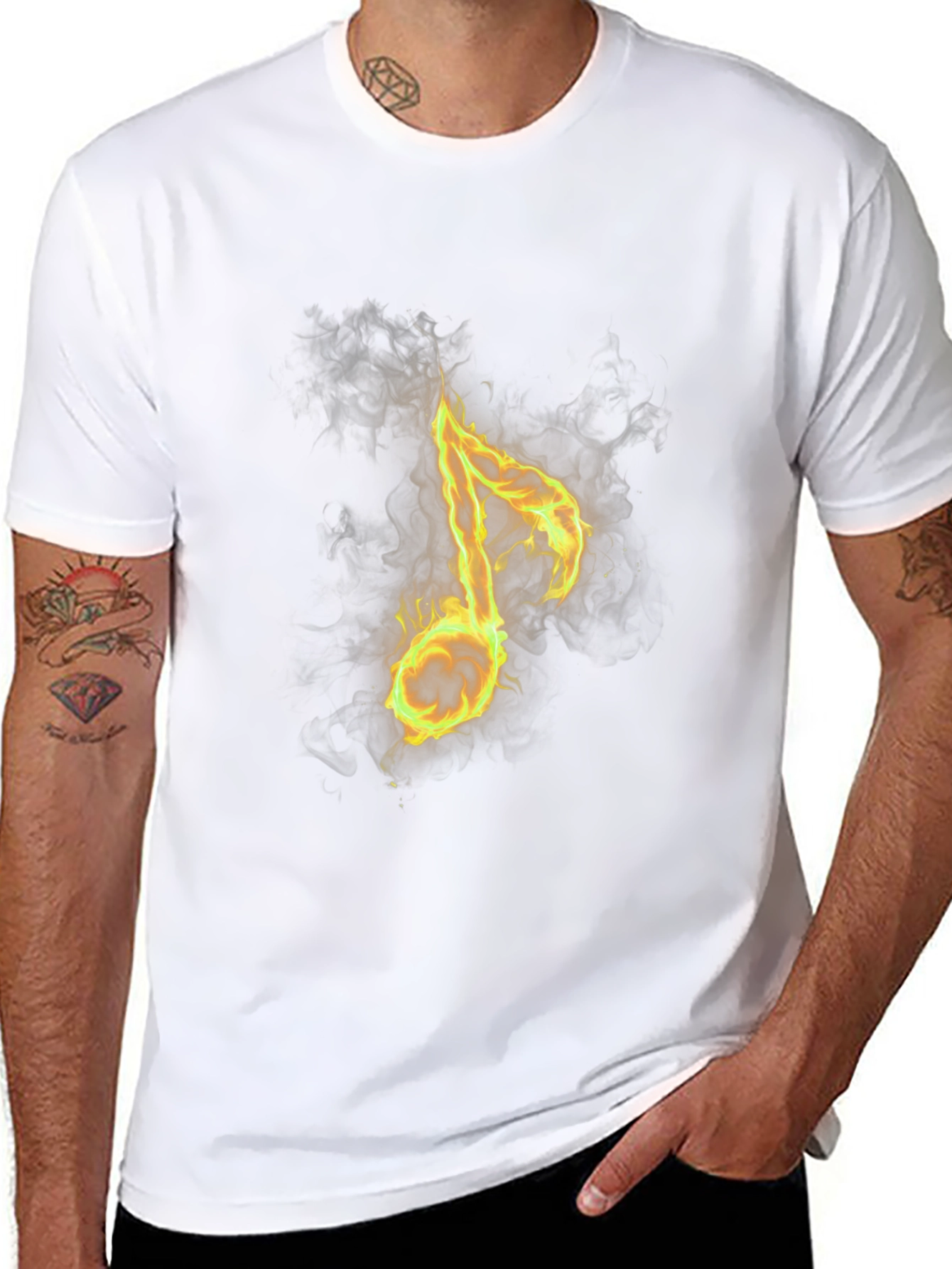 Fiery Note Black T-Shirt