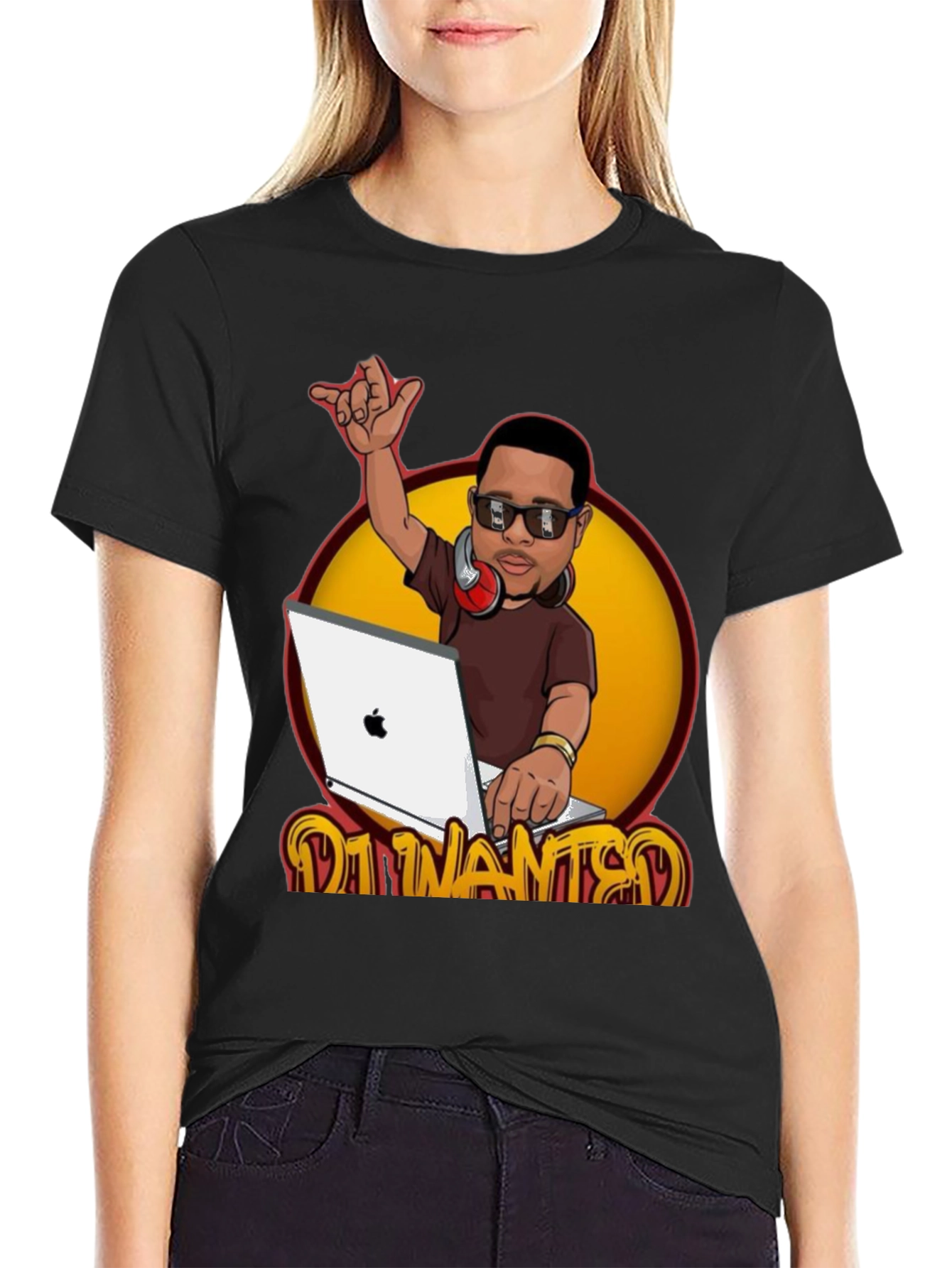 DJ Cartoon Graphic T-Shirt