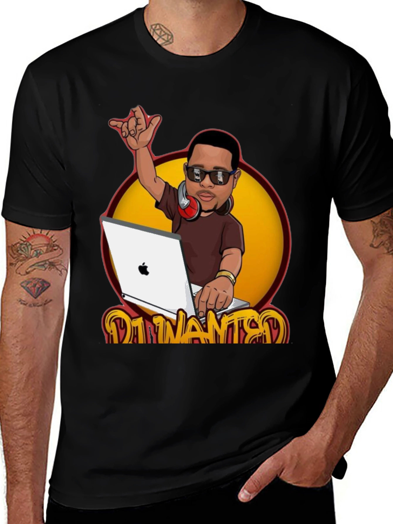DJ Cartoon Graphic T-Shirt