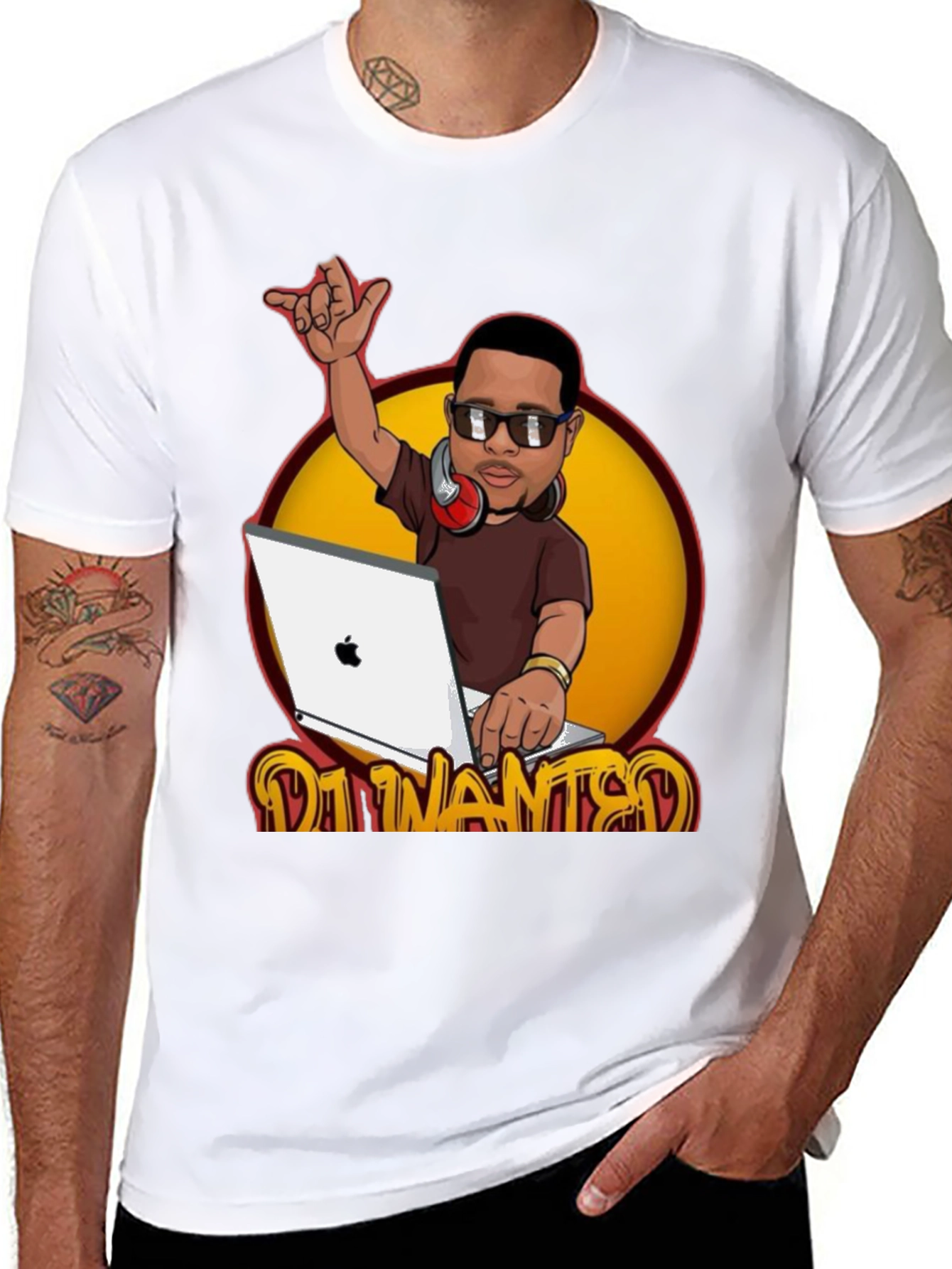 DJ Cartoon Graphic T-Shirt
