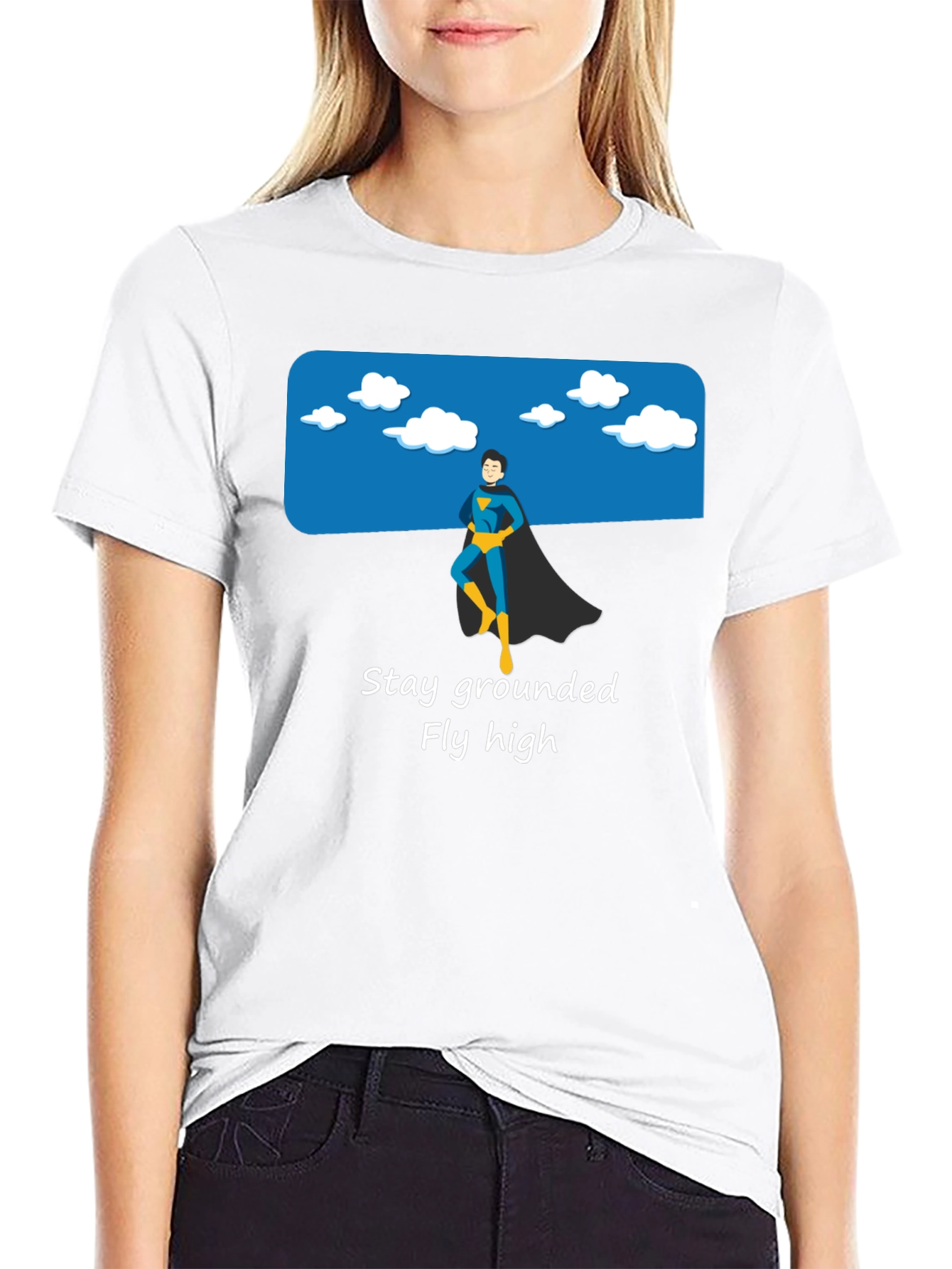 Stay Grounded Graphic Tee - Superhero Style
