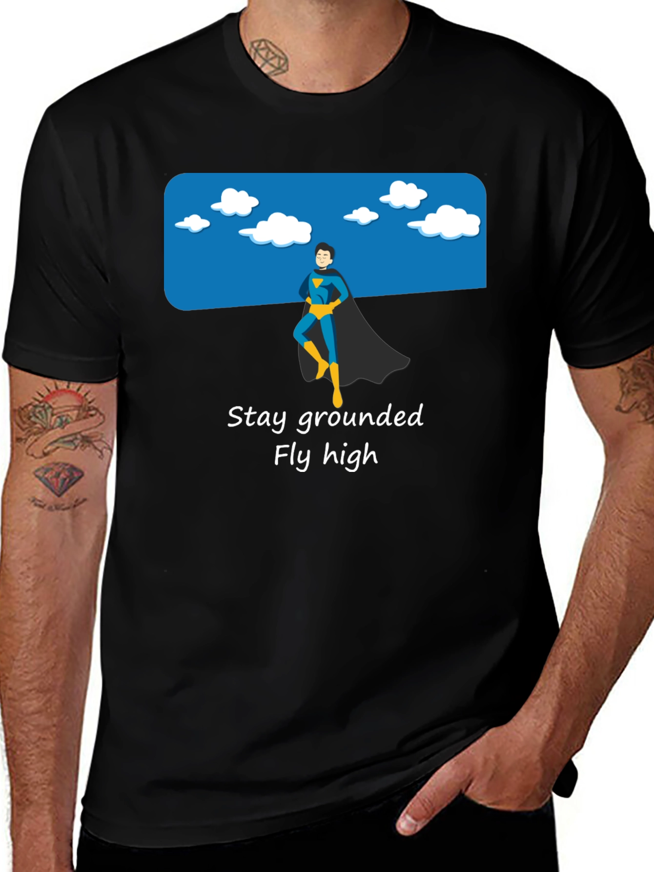 Stay Grounded Graphic Tee - Superhero Style