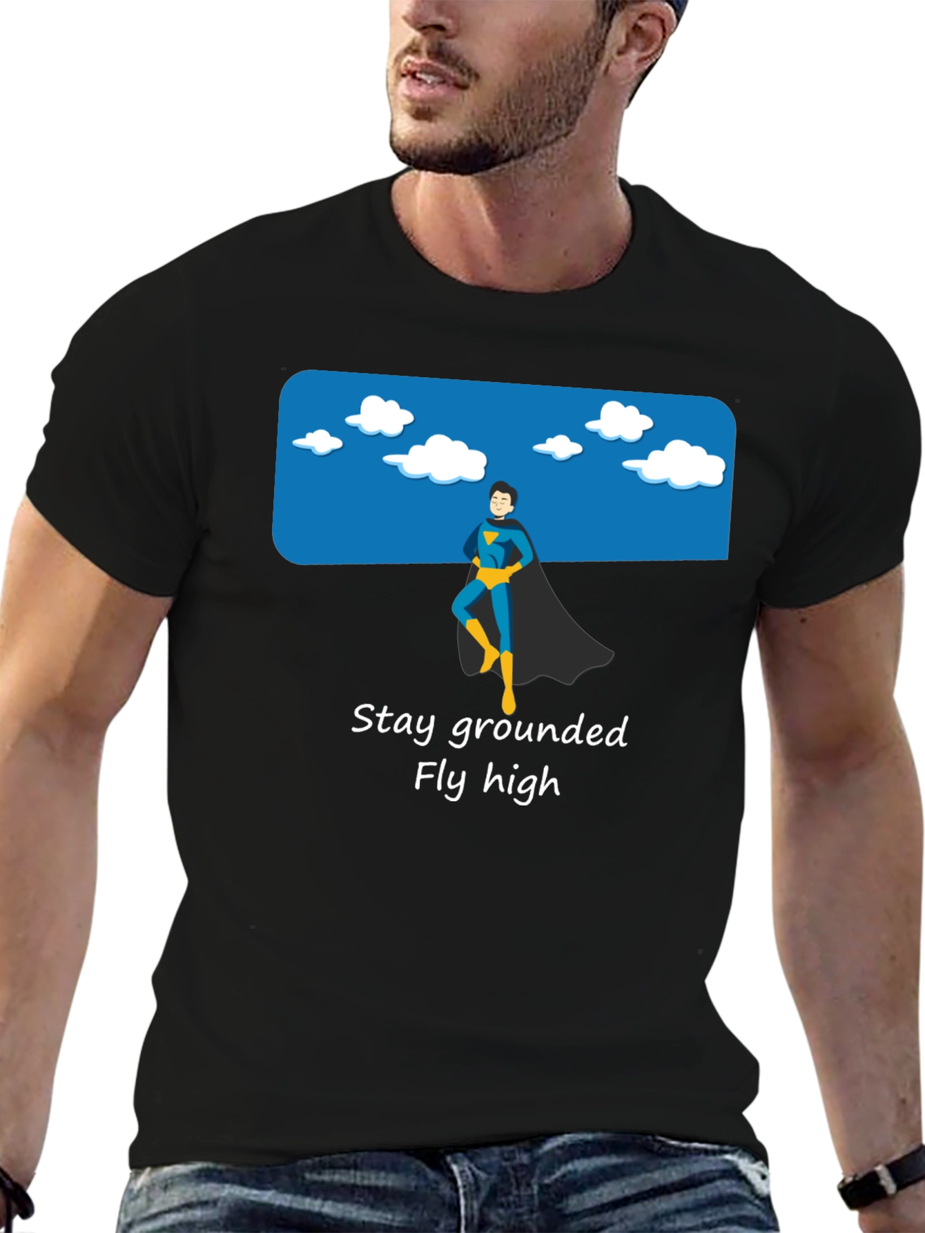 Stay Grounded Graphic Tee - Superhero Style