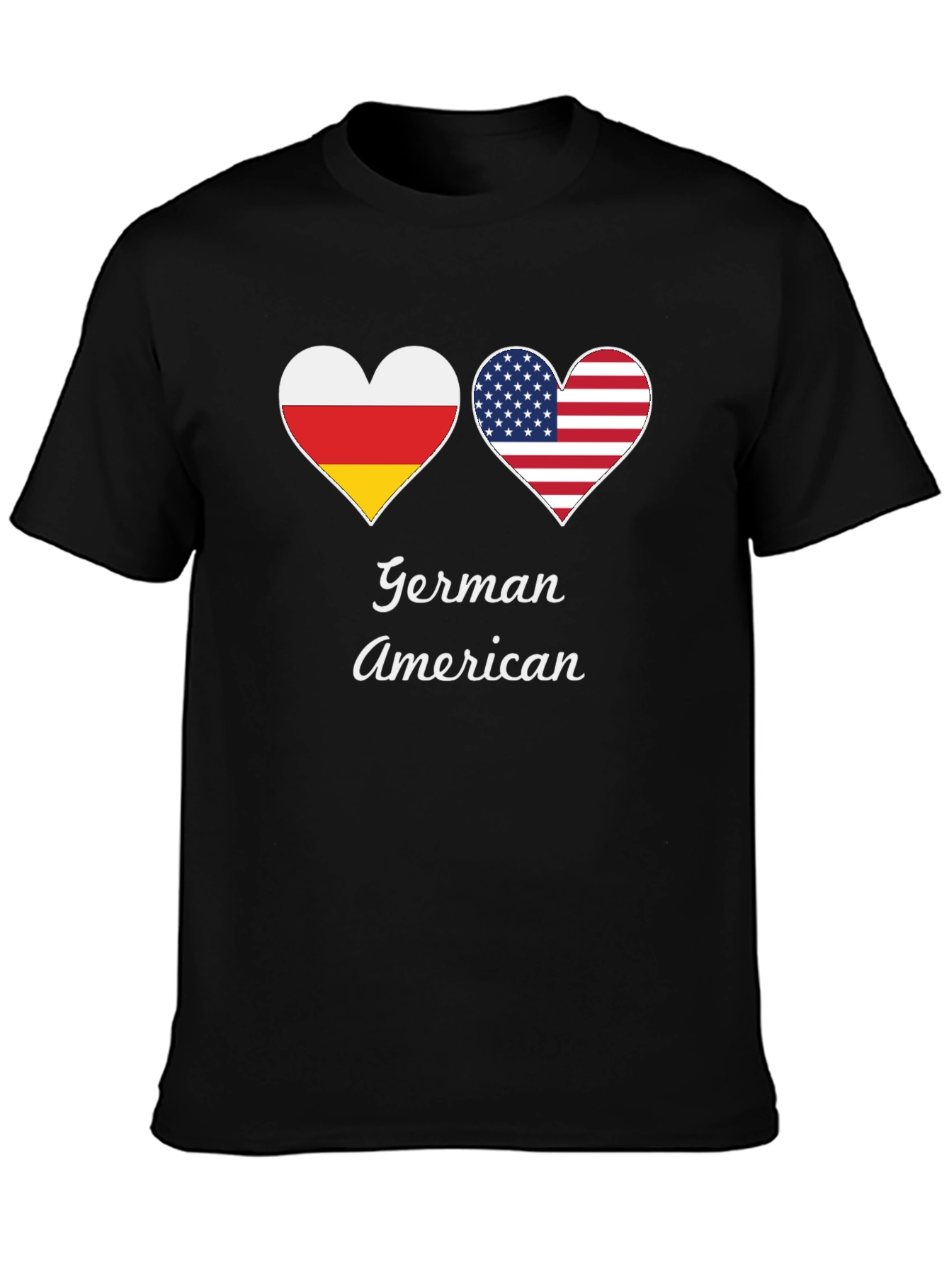 German American Flag Heart T-Shirt