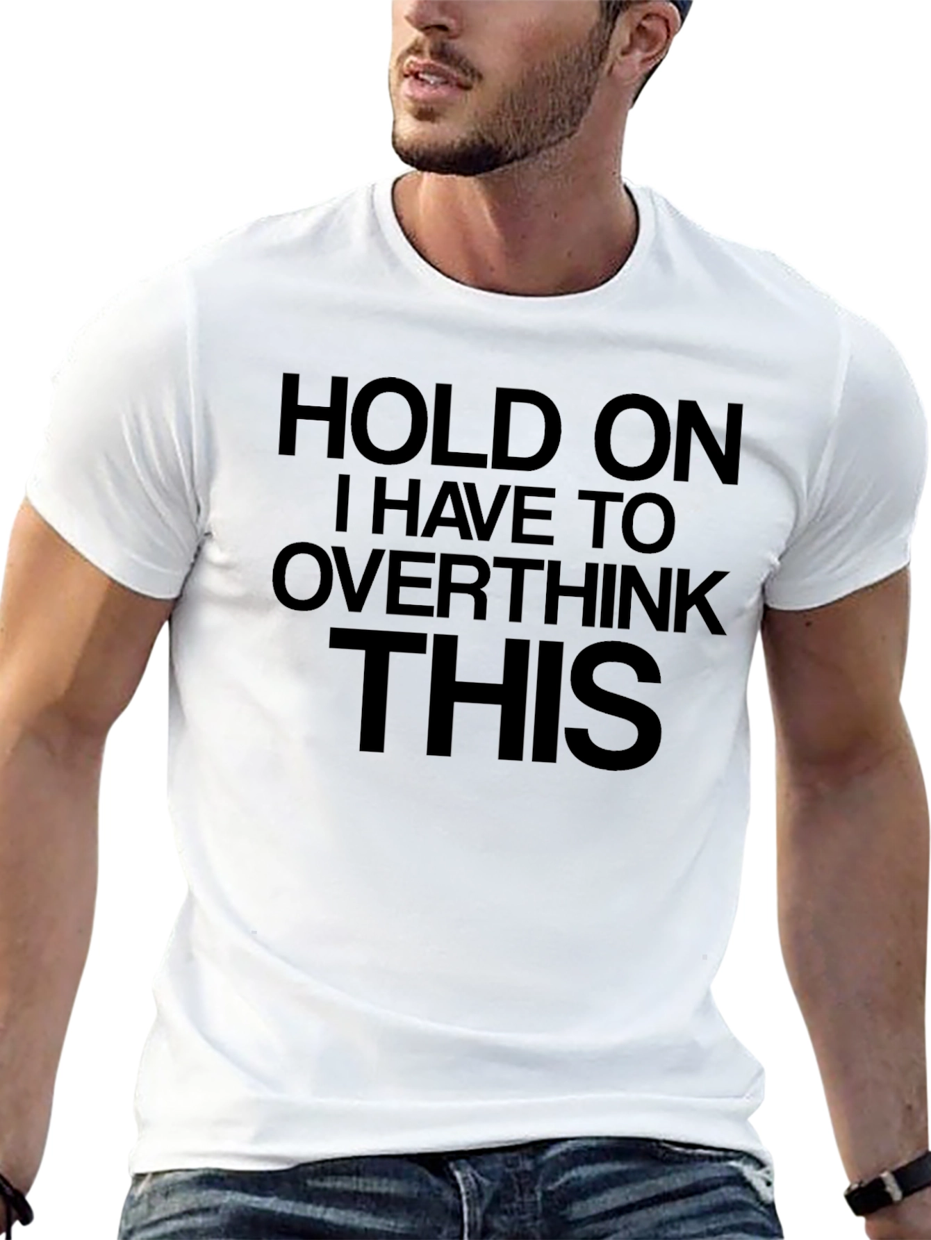 Overthink This Black Graphic Tee