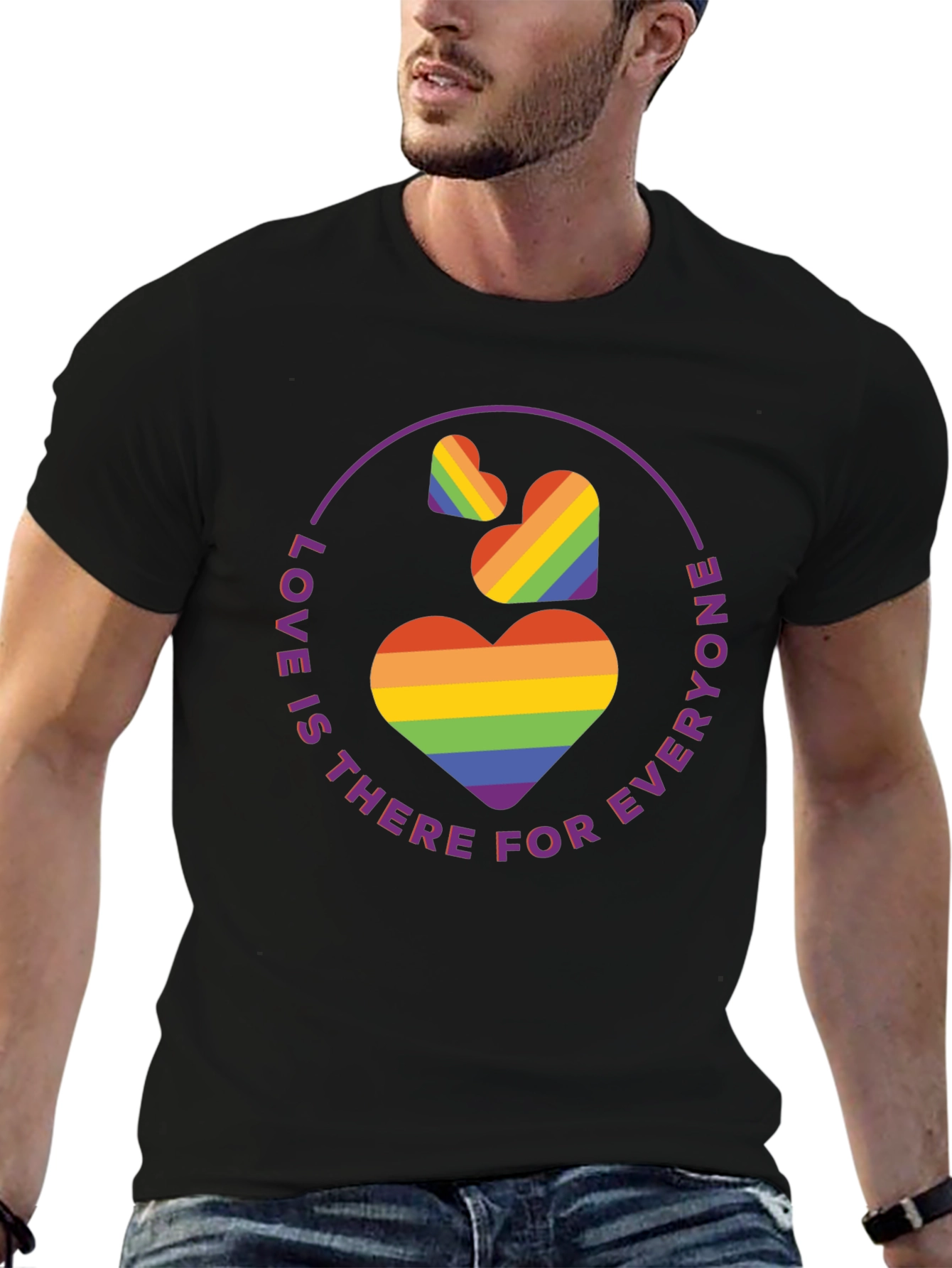 Love is for Everyone Rainbow Heart Tee