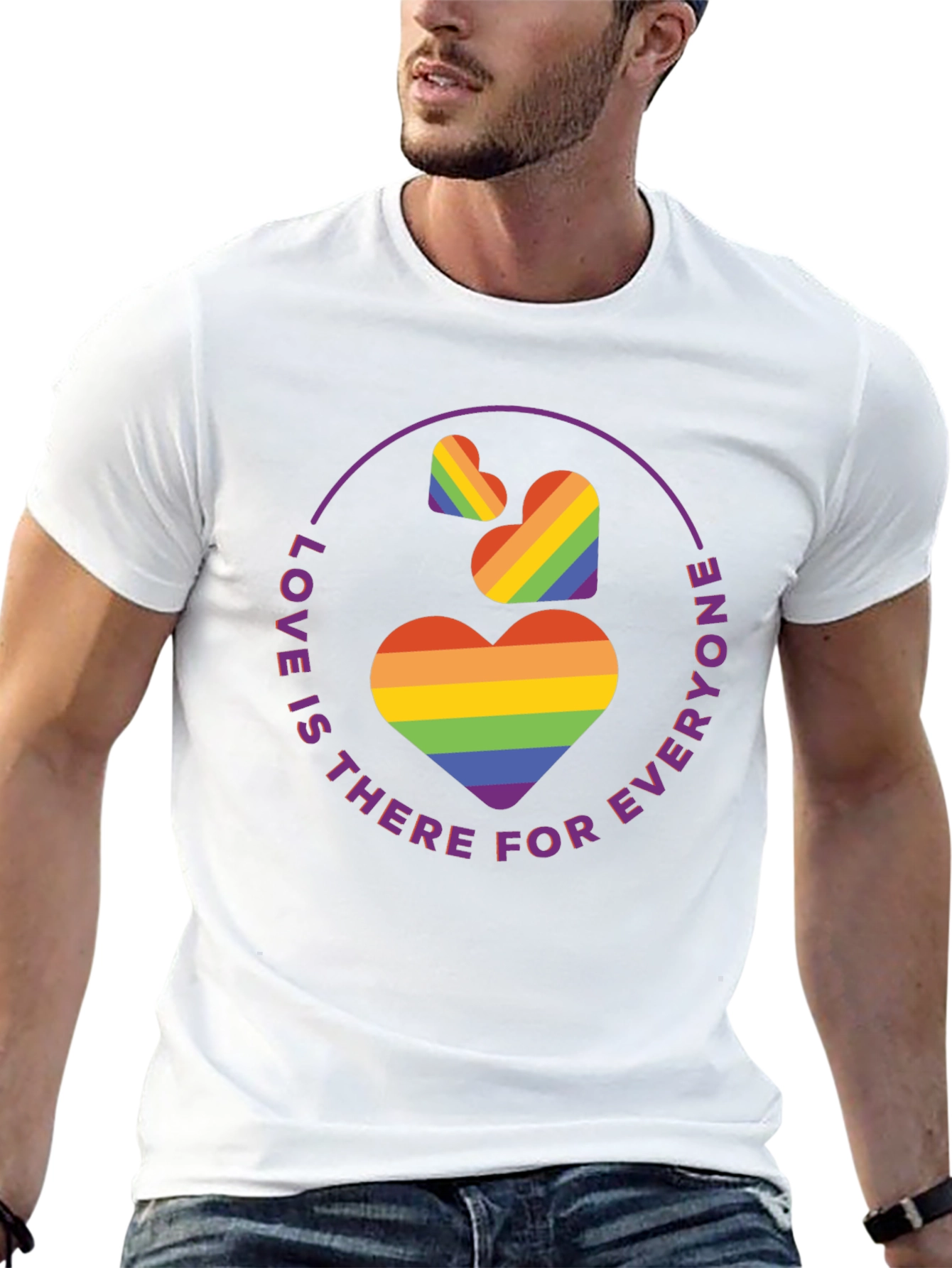 Love is for Everyone Rainbow Heart Tee