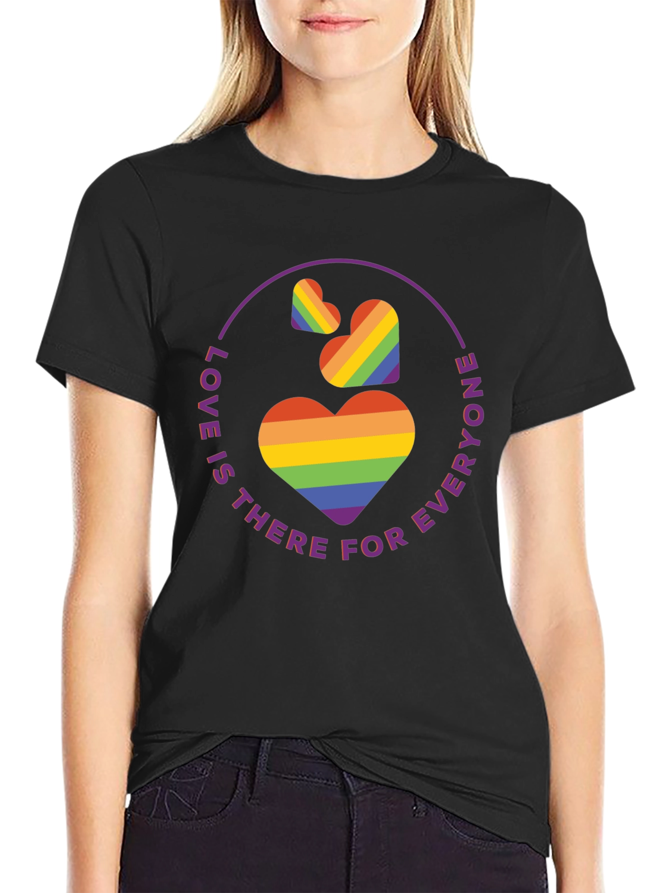 Love is for Everyone Rainbow Heart Tee
