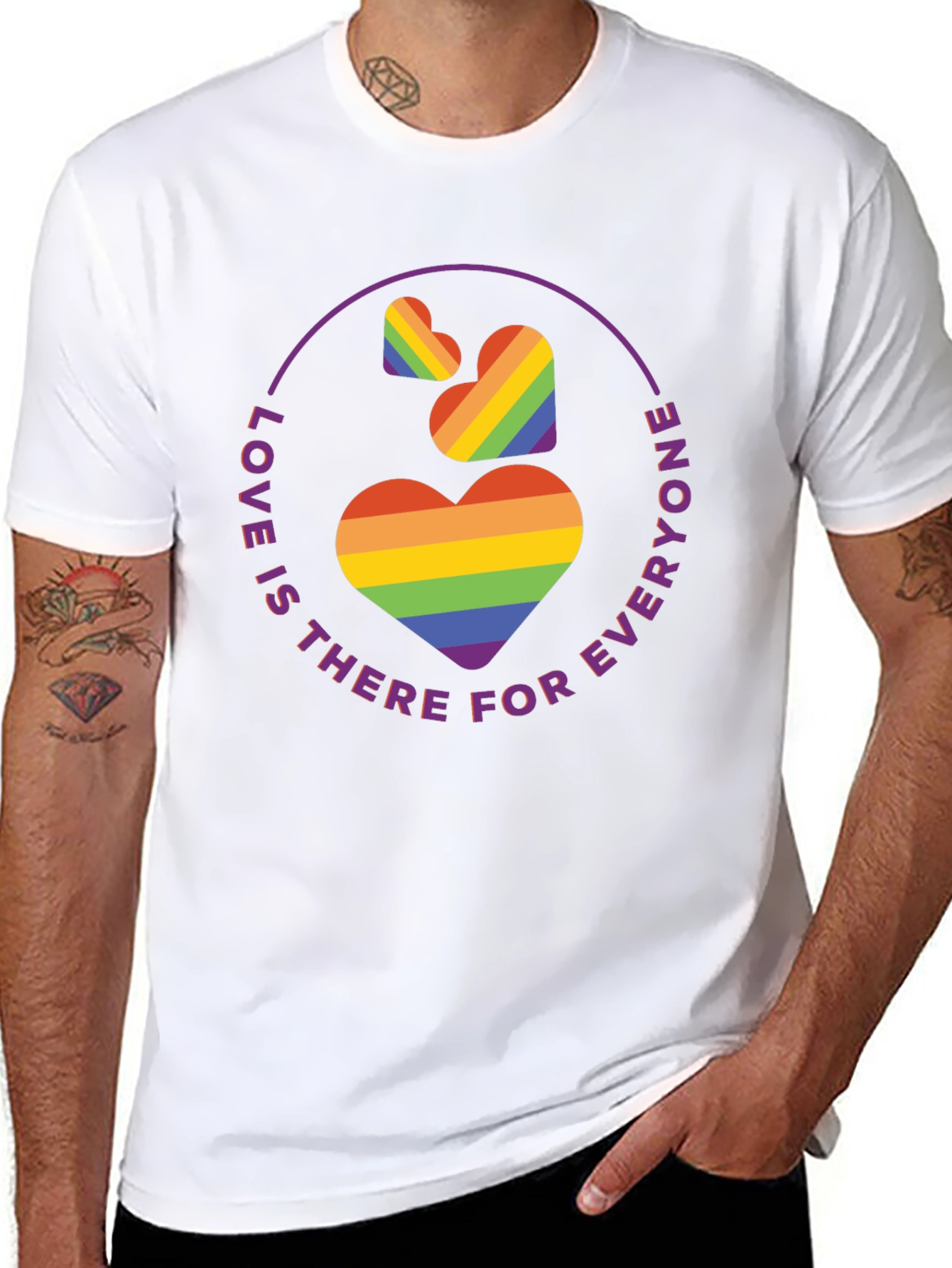 Love is for Everyone Rainbow Heart Tee
