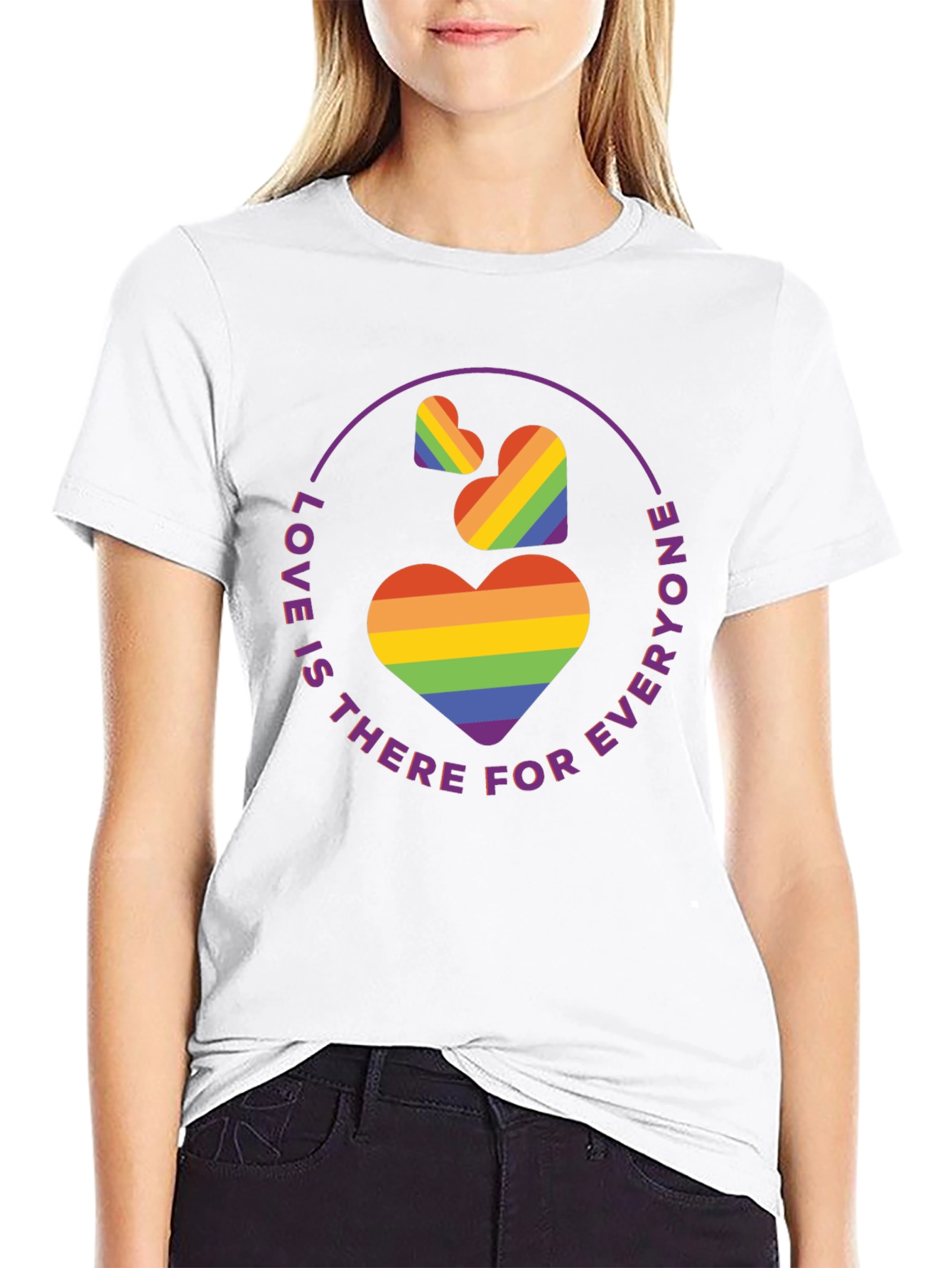 Love is for Everyone Rainbow Heart Tee