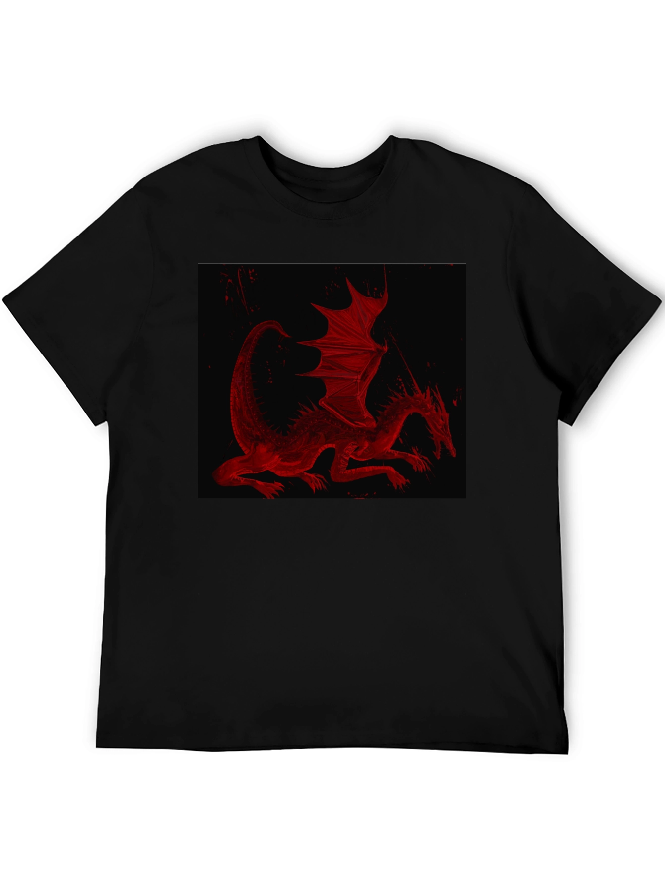 Red Dragon Graphic T-Shirt - Black