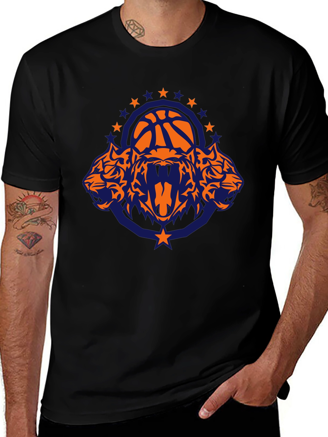 Tigers Basketball Graphic T-Shirt