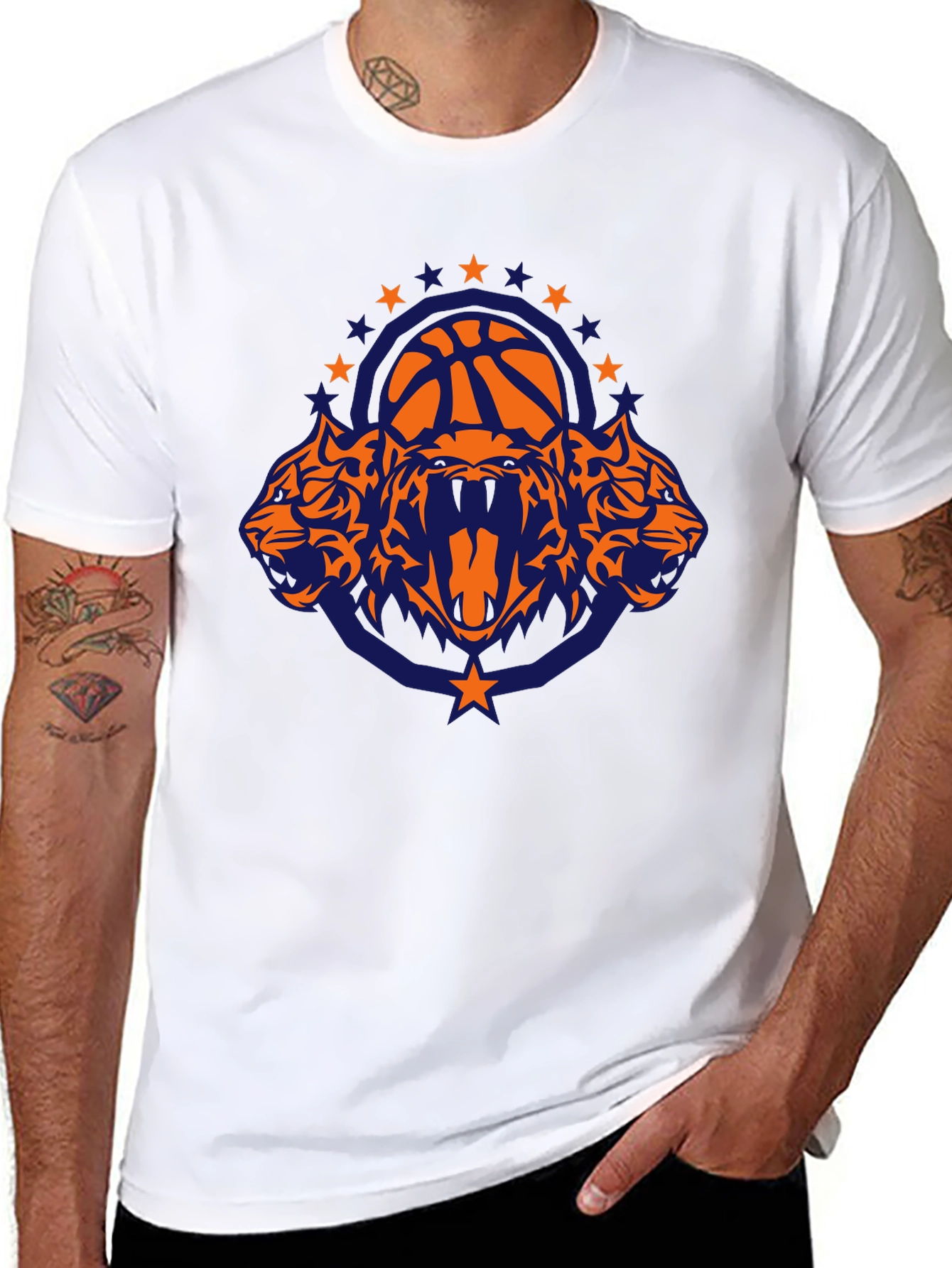 Tigers Basketball Graphic T-Shirt