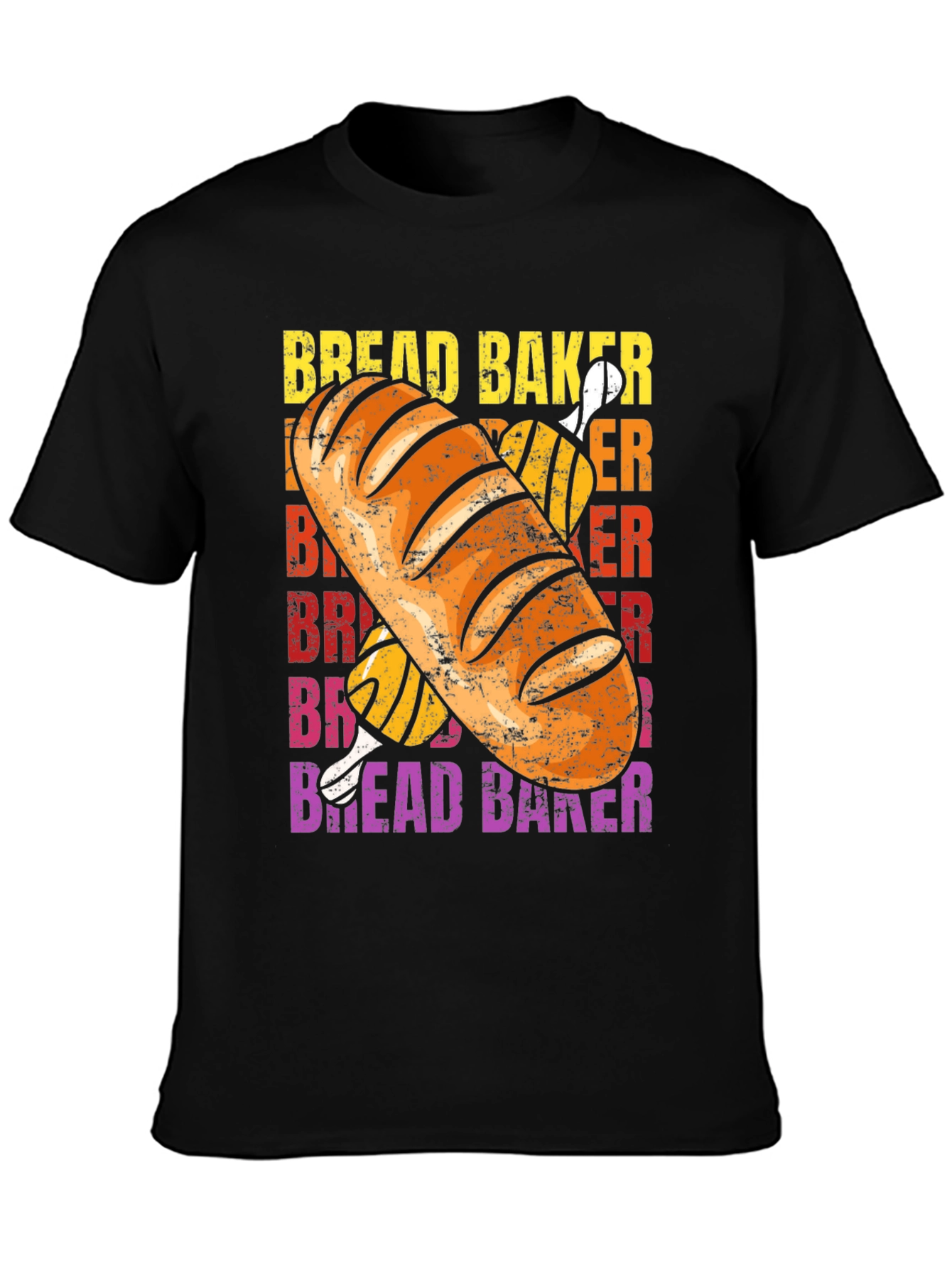 Bread Baker Graphic T-Shirt - Black