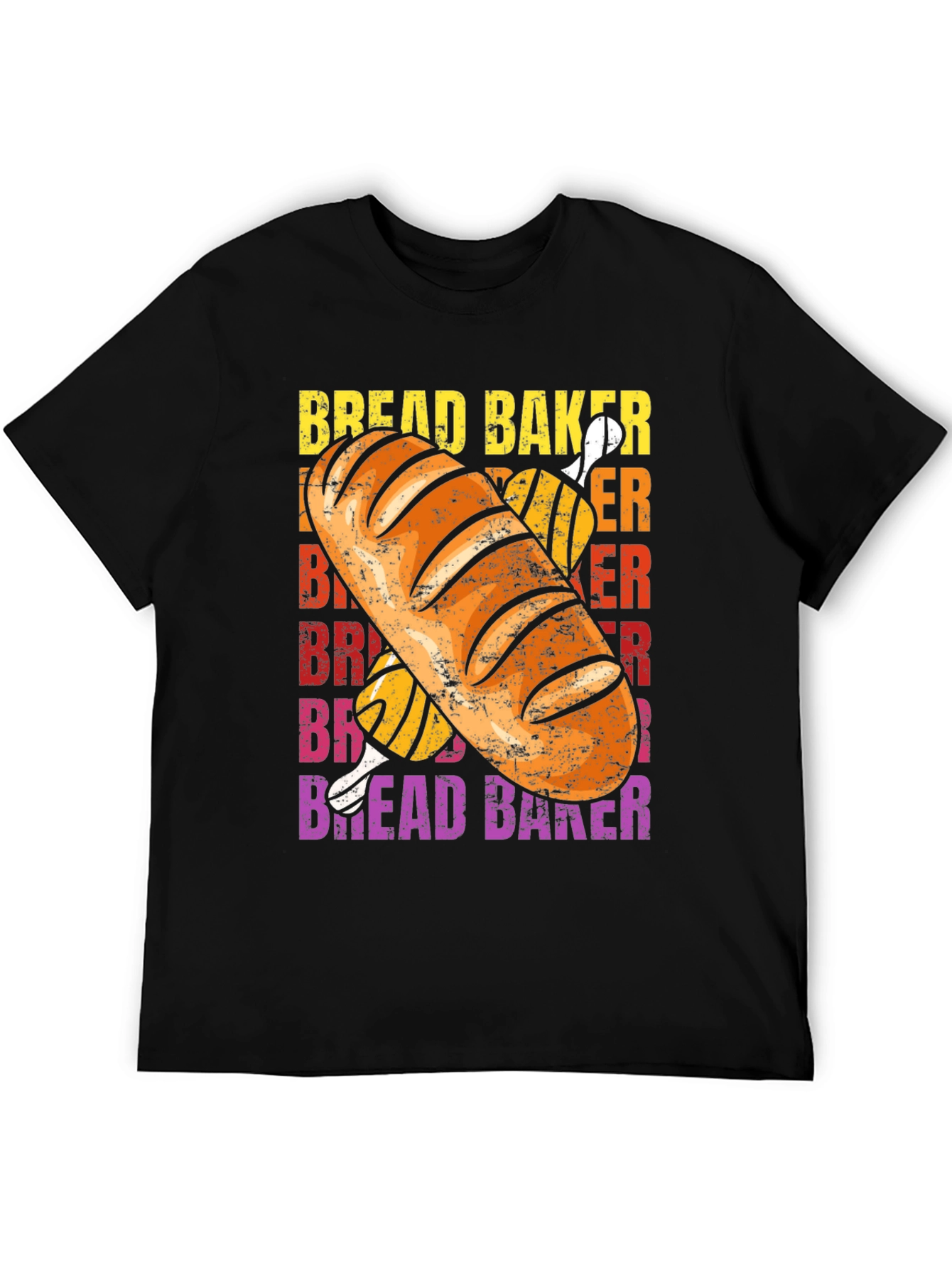 Bread Baker Graphic T-Shirt - Black