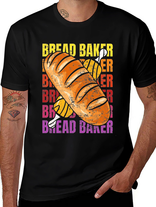 Bread Baker Graphic T-Shirt - Black