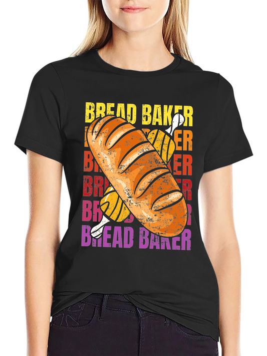 Bread Baker Graphic T-Shirt - Black