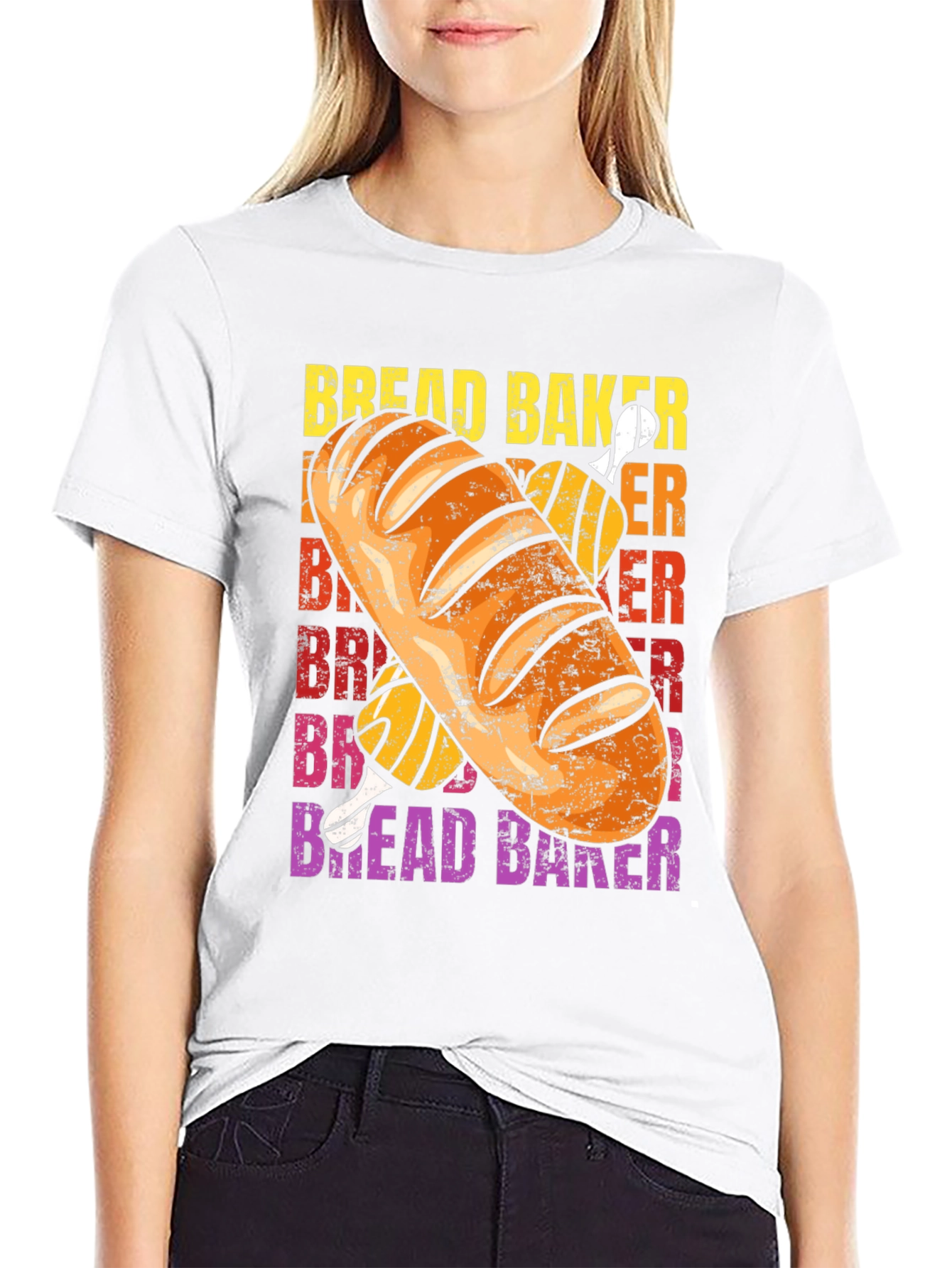 Bread Baker Graphic T-Shirt - Black
