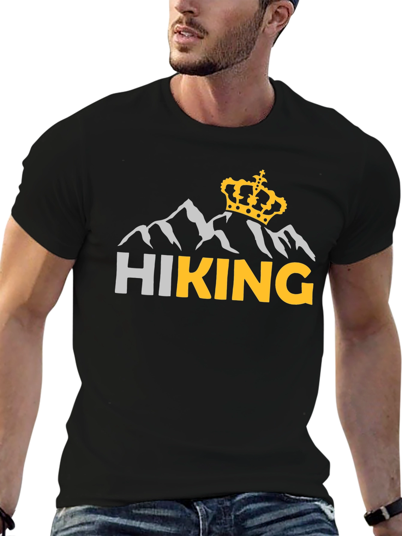 Hiking King Graphic T-Shirt - Black Tee