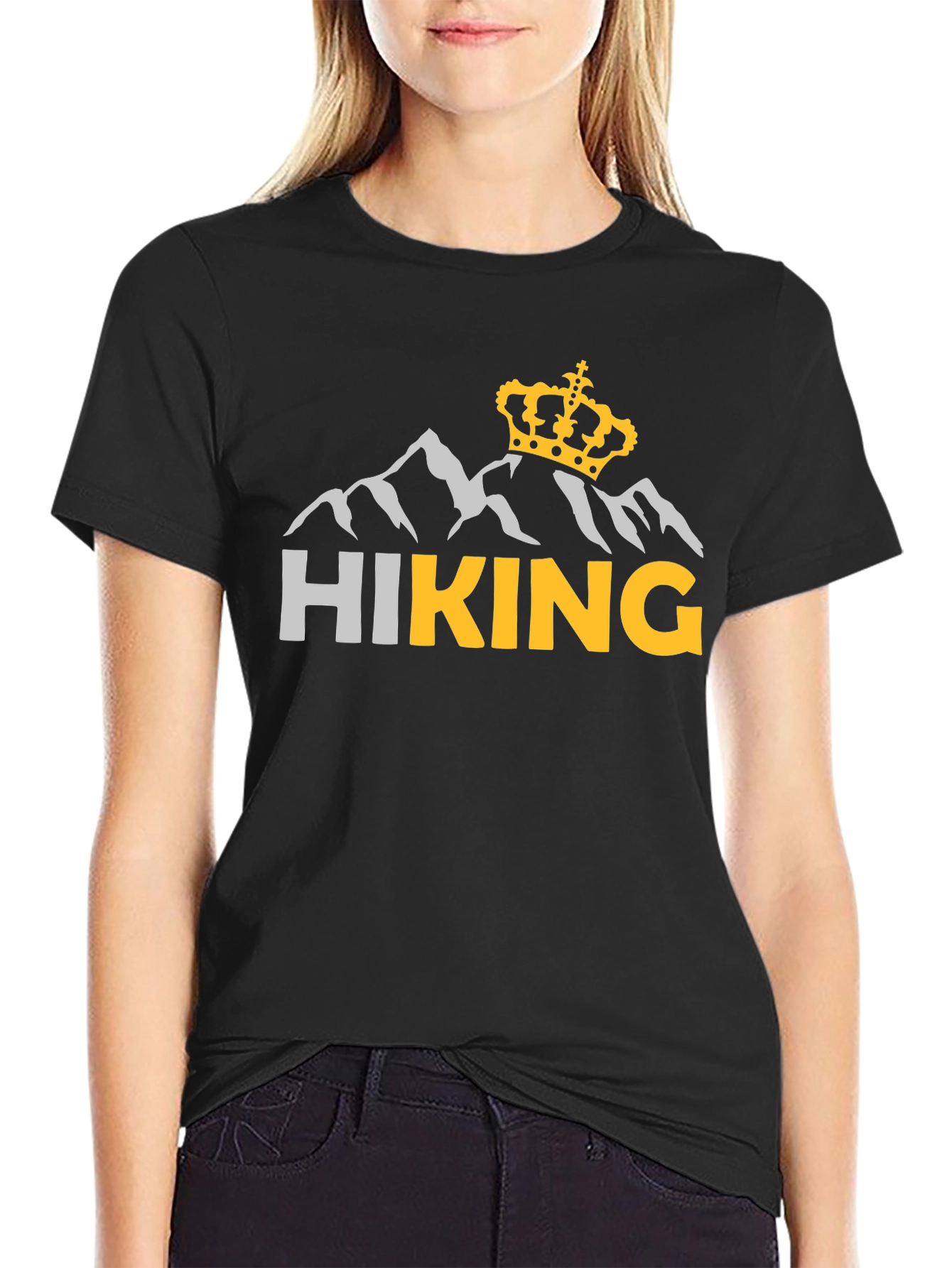 Hiking King Graphic T-Shirt - Black Tee