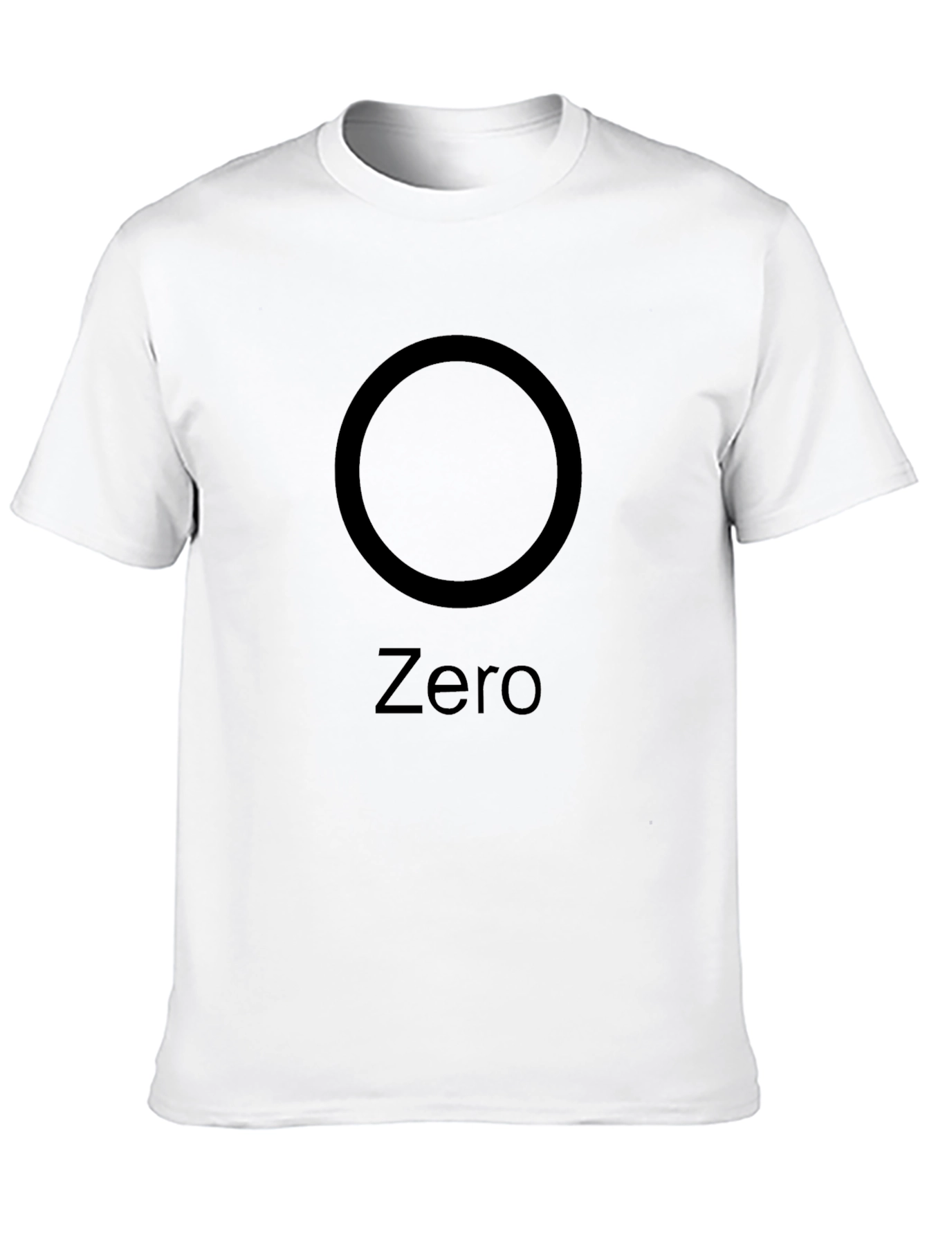 Minimalist Zero Graphic Black T-Shirt