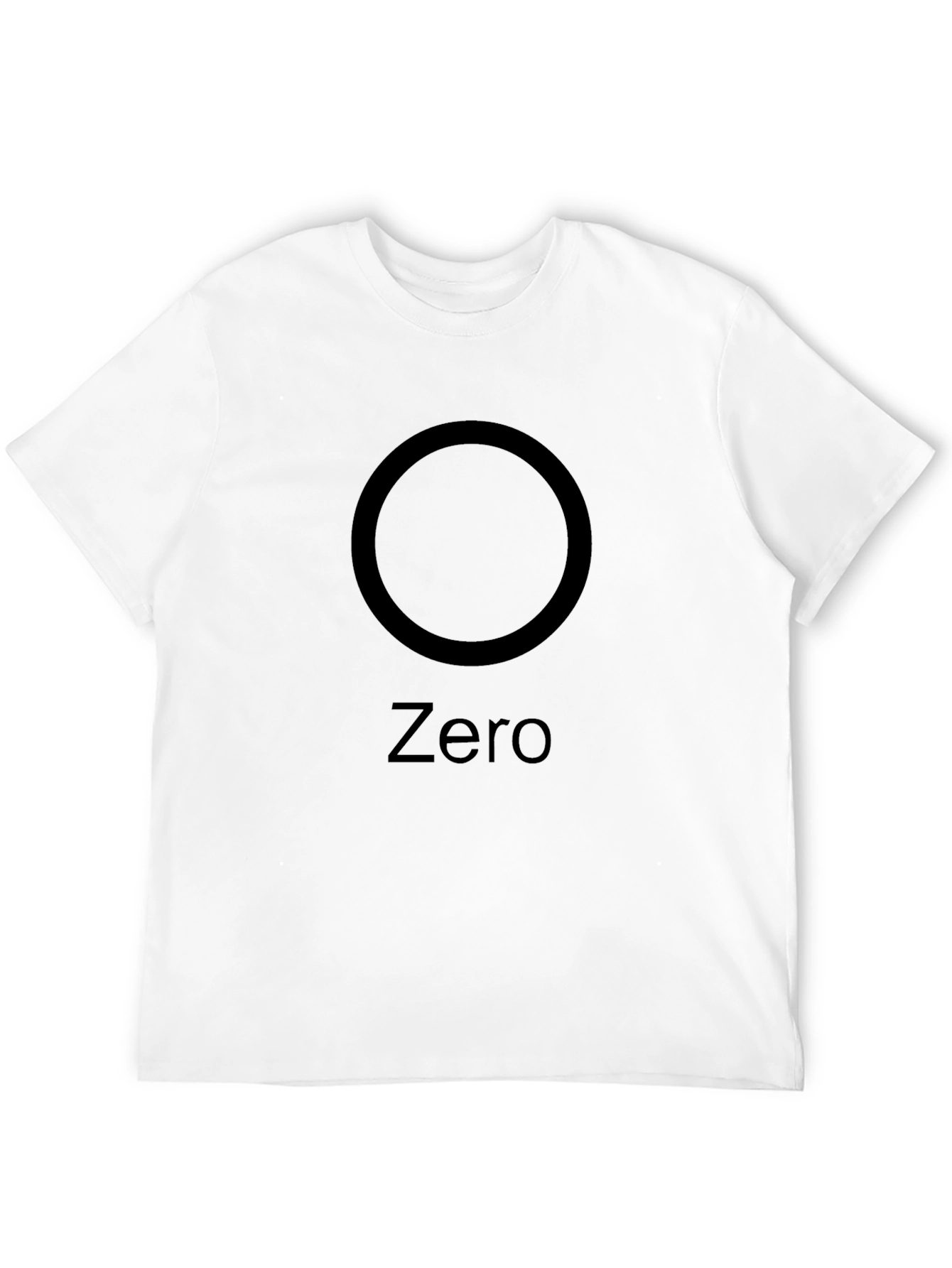 Minimalist Zero Graphic Black T-Shirt