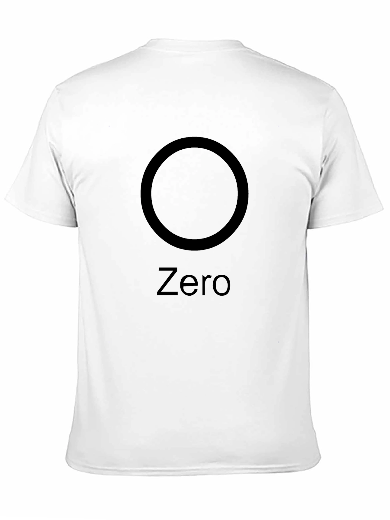 Minimalist Zero Graphic Black T-Shirt