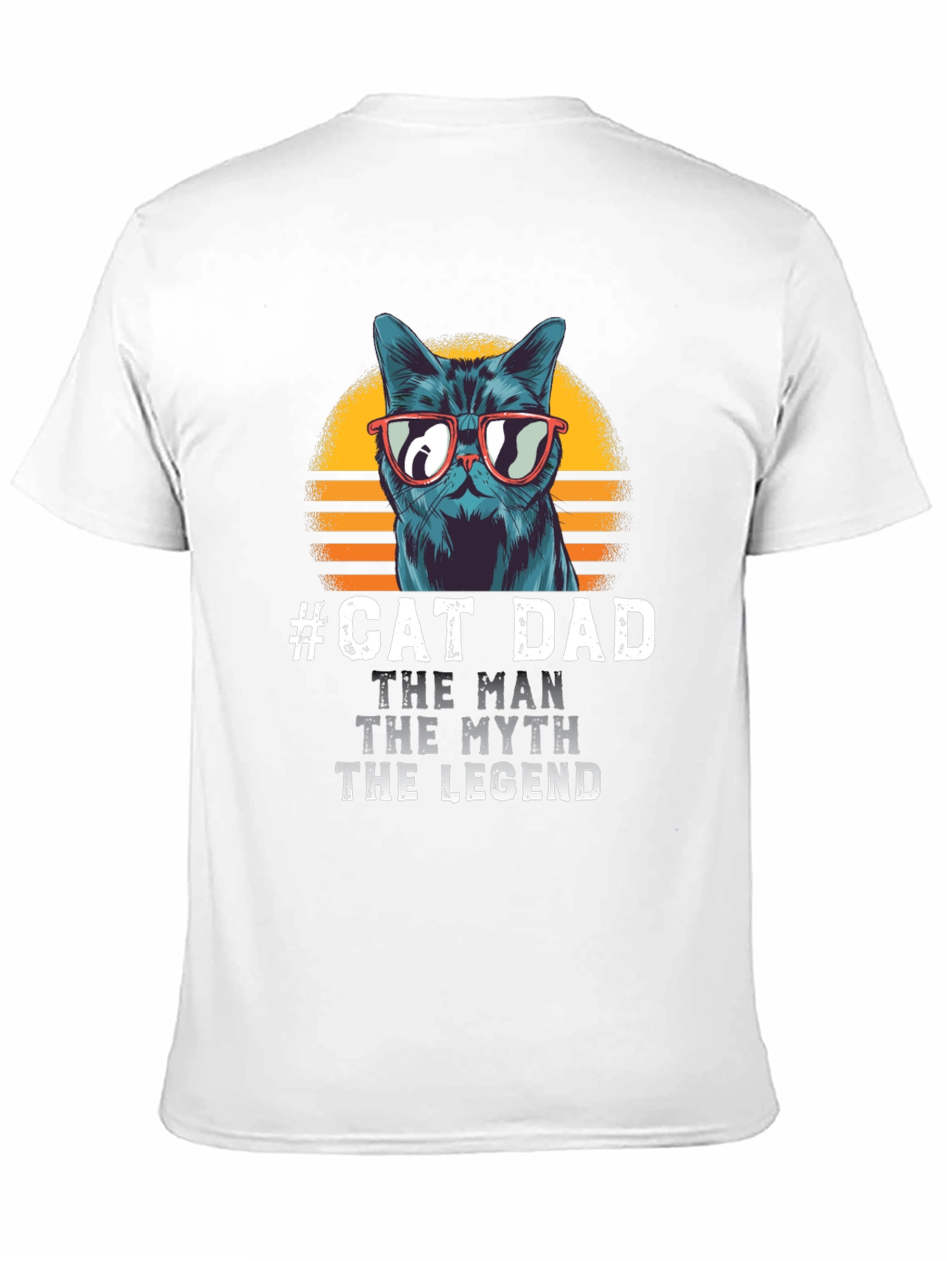 #Cat Dad Tee: Man Myth Legend Graphic T-Shirt
