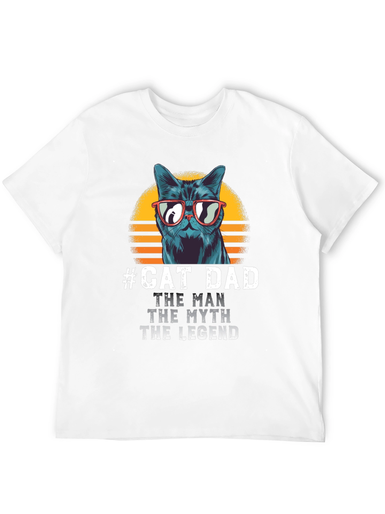 #Cat Dad Tee: Man Myth Legend Graphic T-Shirt
