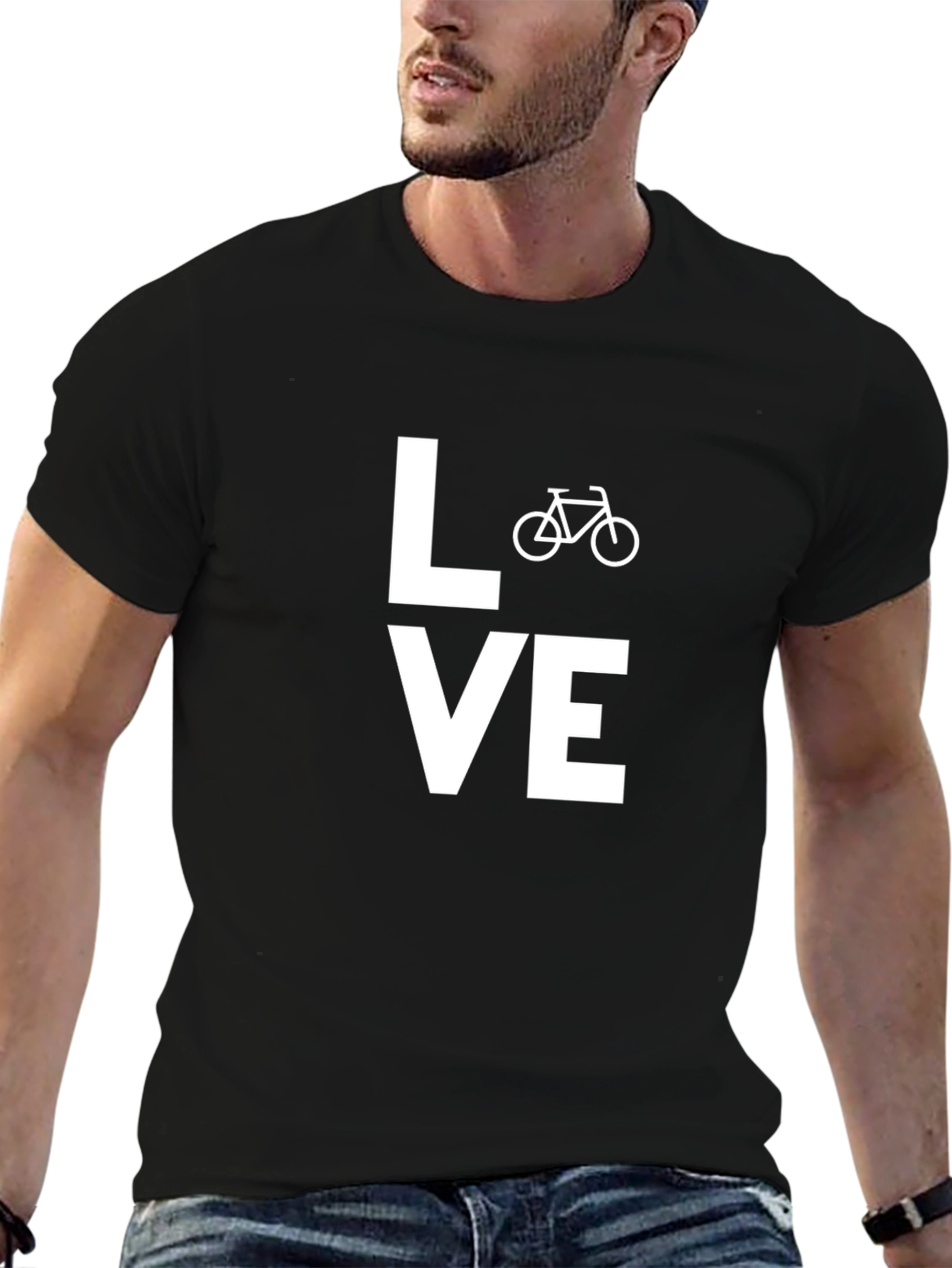 Love Biking Tee - Black Casual T-Shirt