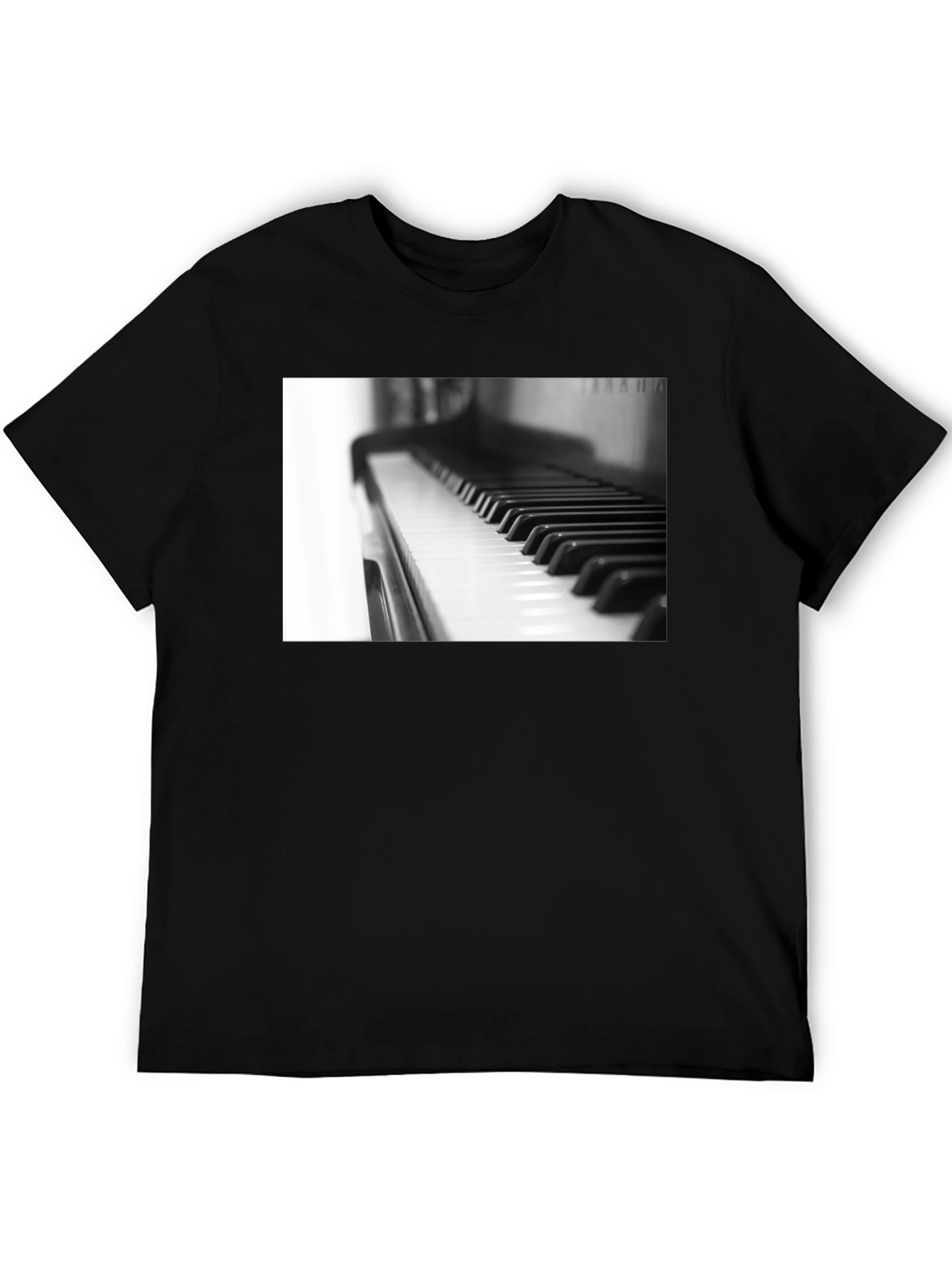 Piano Keys Graphic Tee - Musical Black T-Shirt