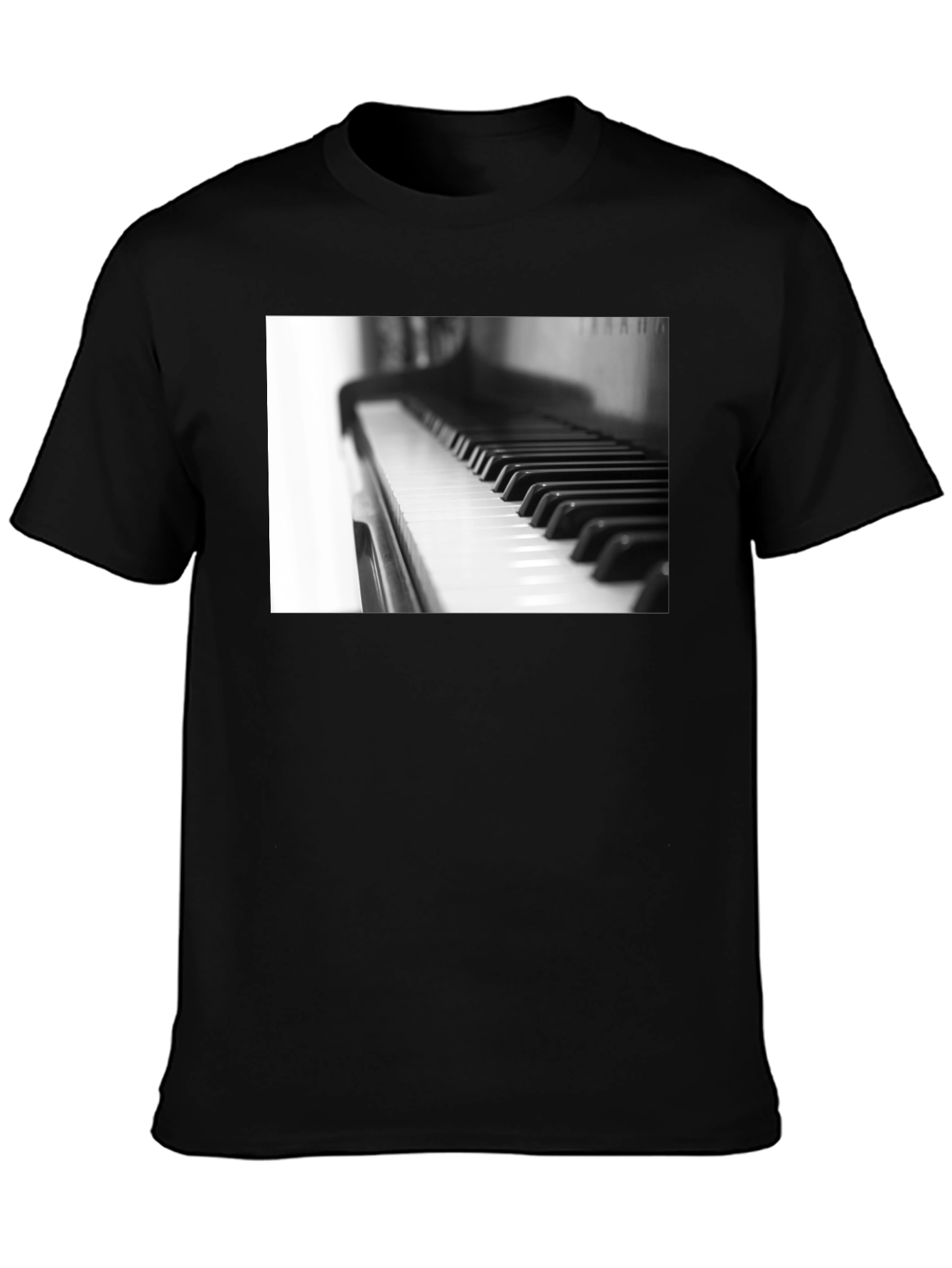 Piano Keys Graphic Tee - Musical Black T-Shirt
