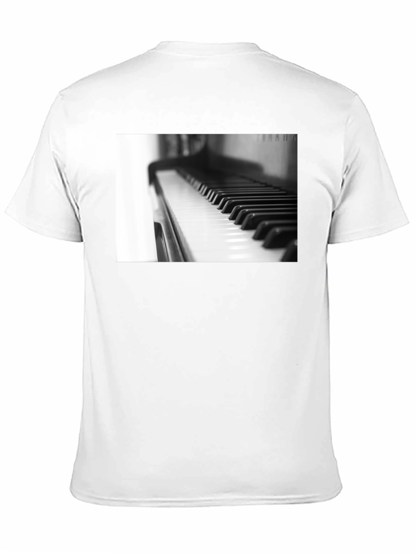Piano Keys Graphic Tee - Musical Black T-Shirt