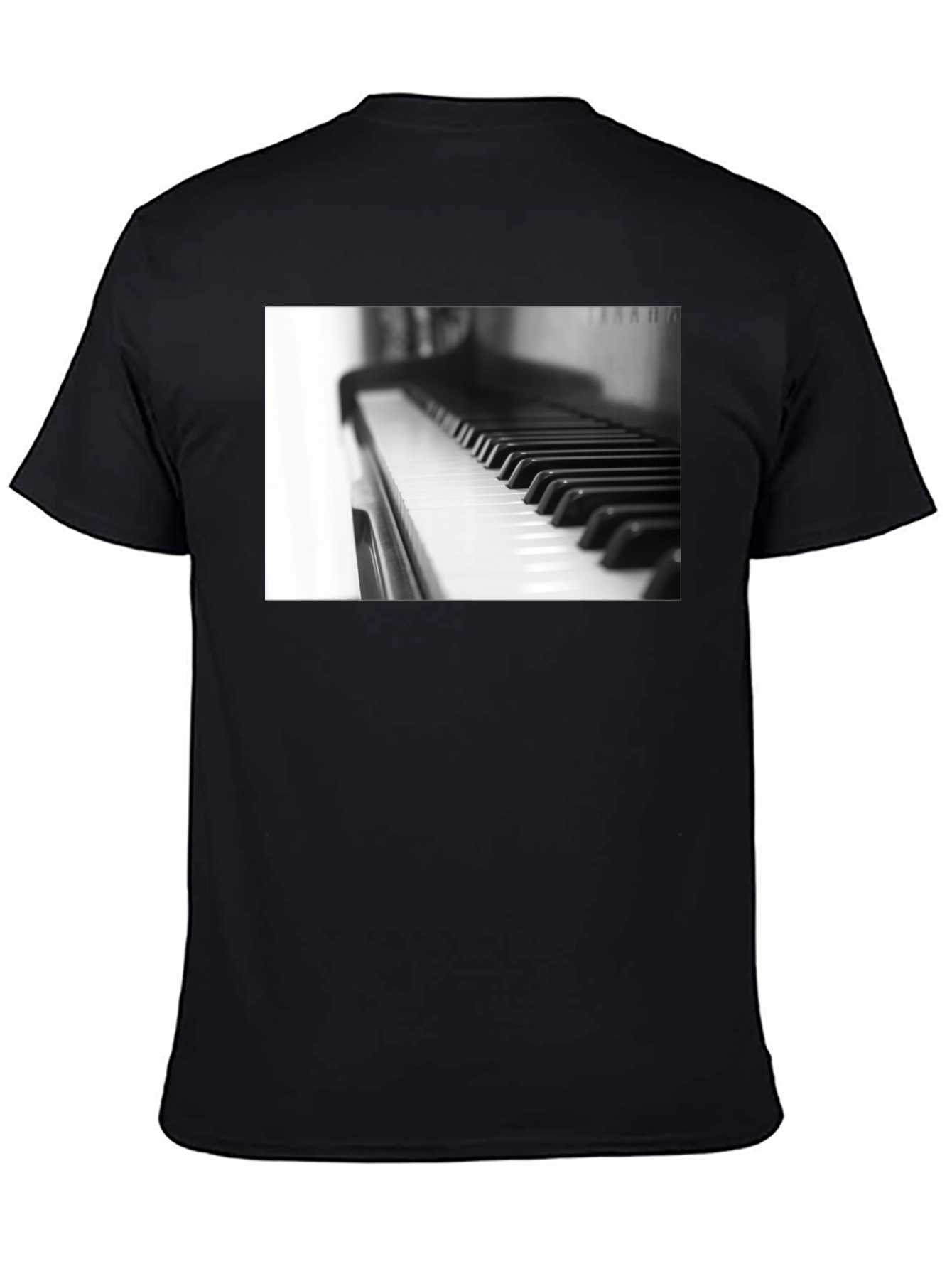 Piano Keys Graphic Tee - Musical Black T-Shirt