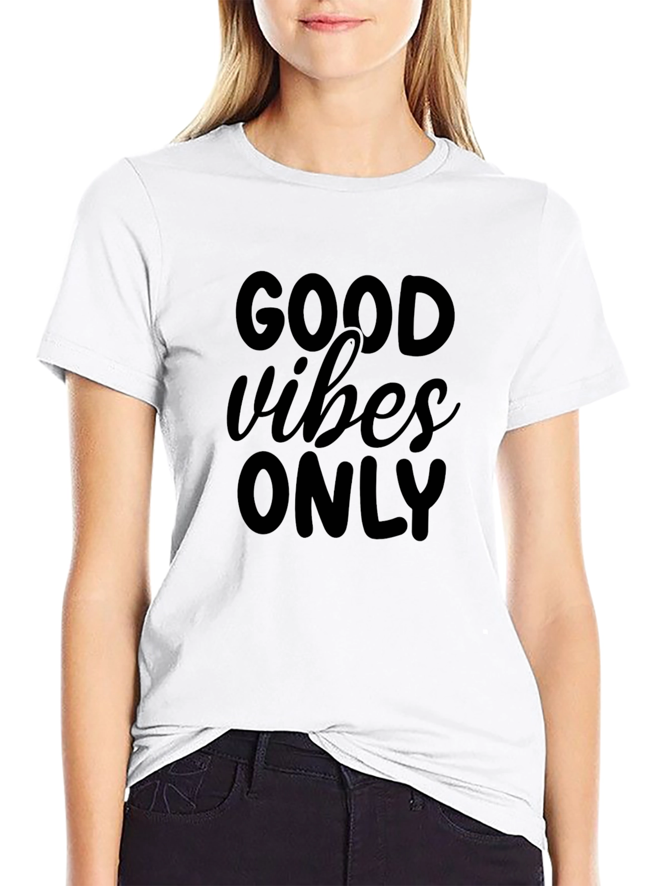 Good Vibes Only Black Graphic Tee