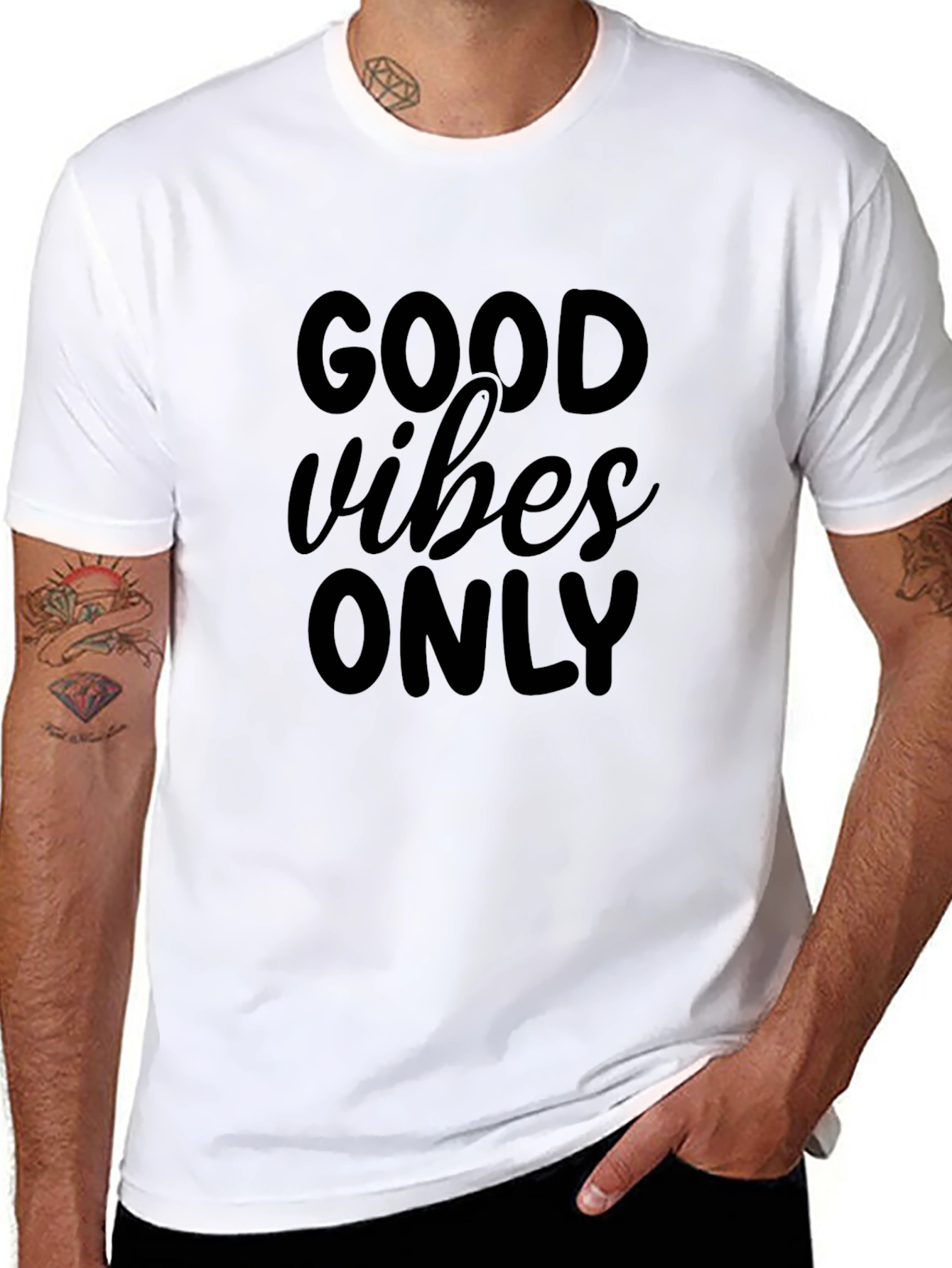 Good Vibes Only Black Graphic Tee
