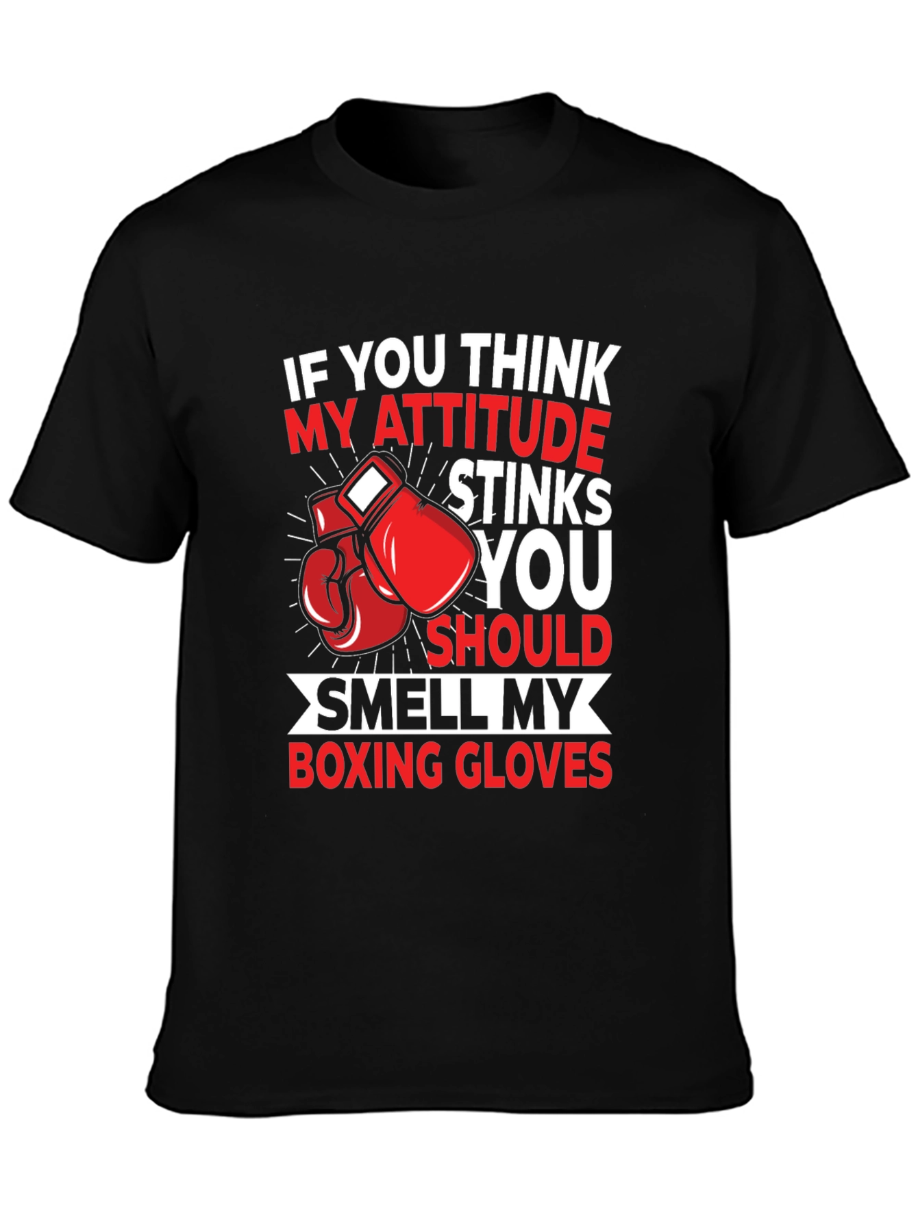 Attitude Stinks Boxing Gloves Graphic Tee