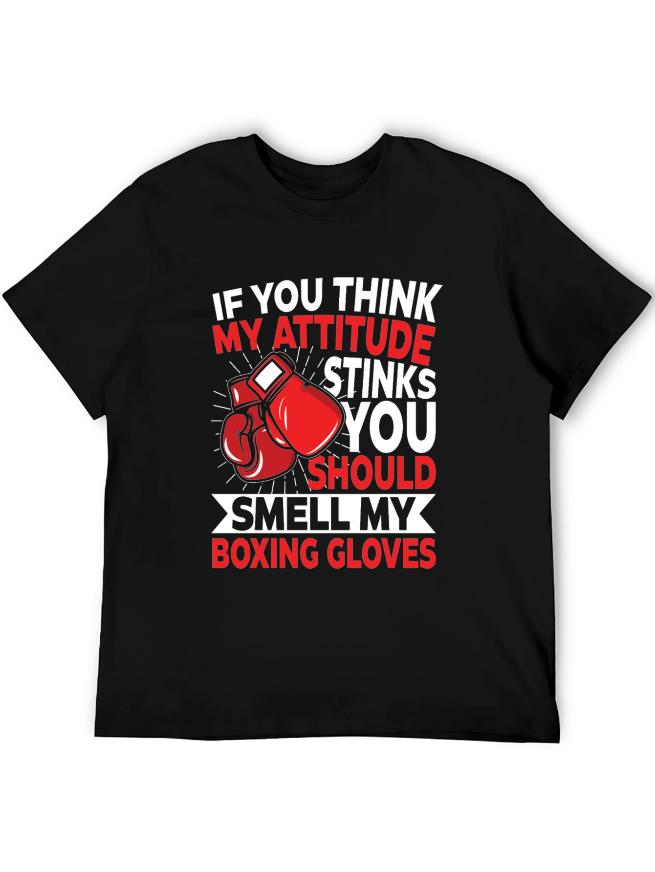 Attitude Stinks Boxing Gloves Graphic Tee