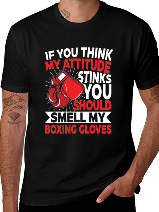 Attitude Stinks Boxing Gloves Graphic Tee