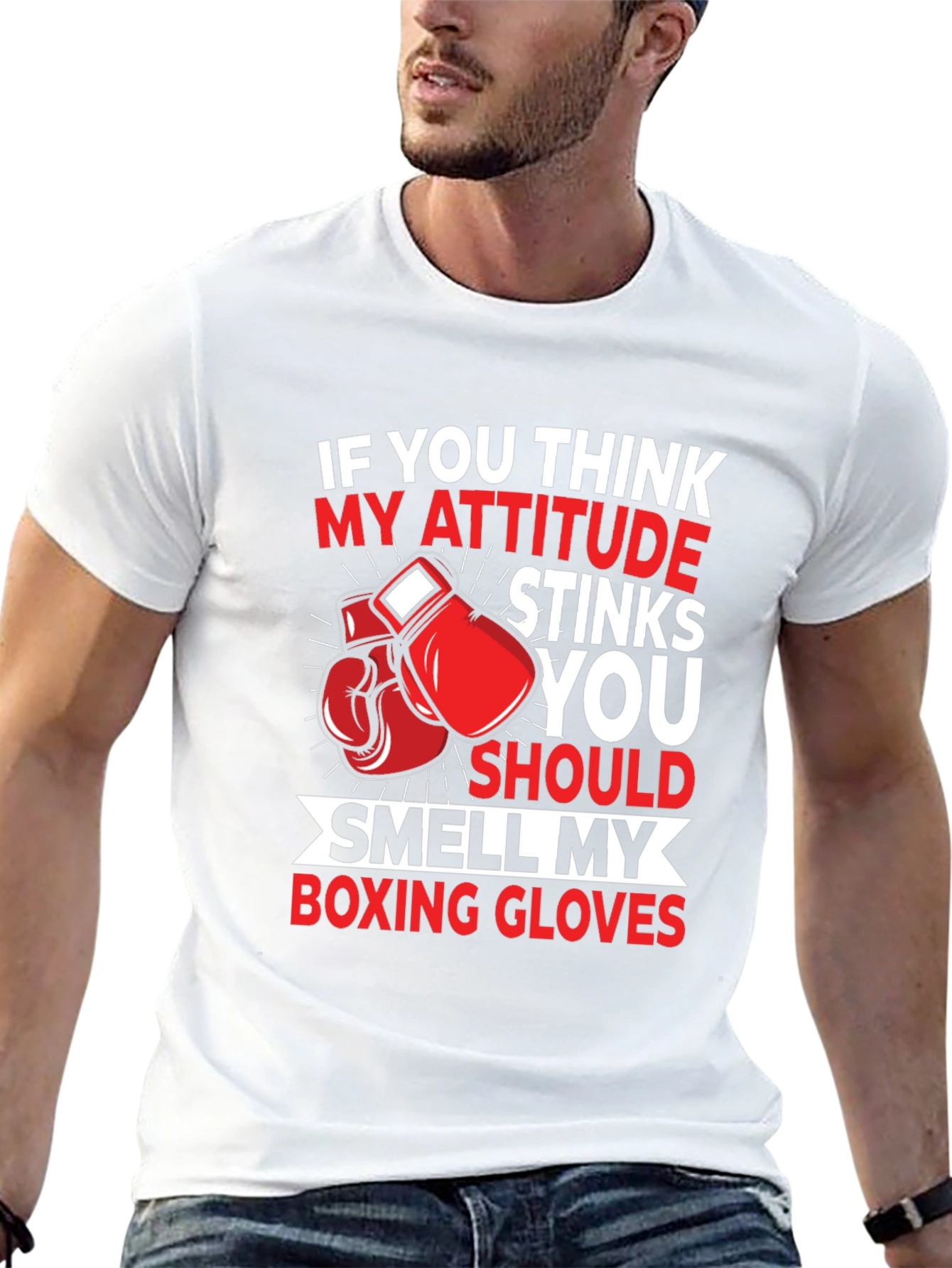 Attitude Stinks Boxing Gloves Graphic Tee