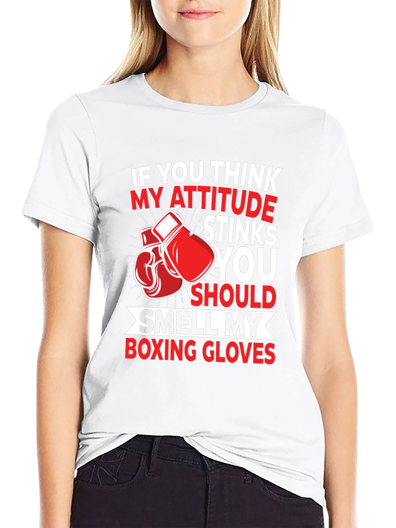 Attitude Stinks Boxing Gloves Graphic Tee